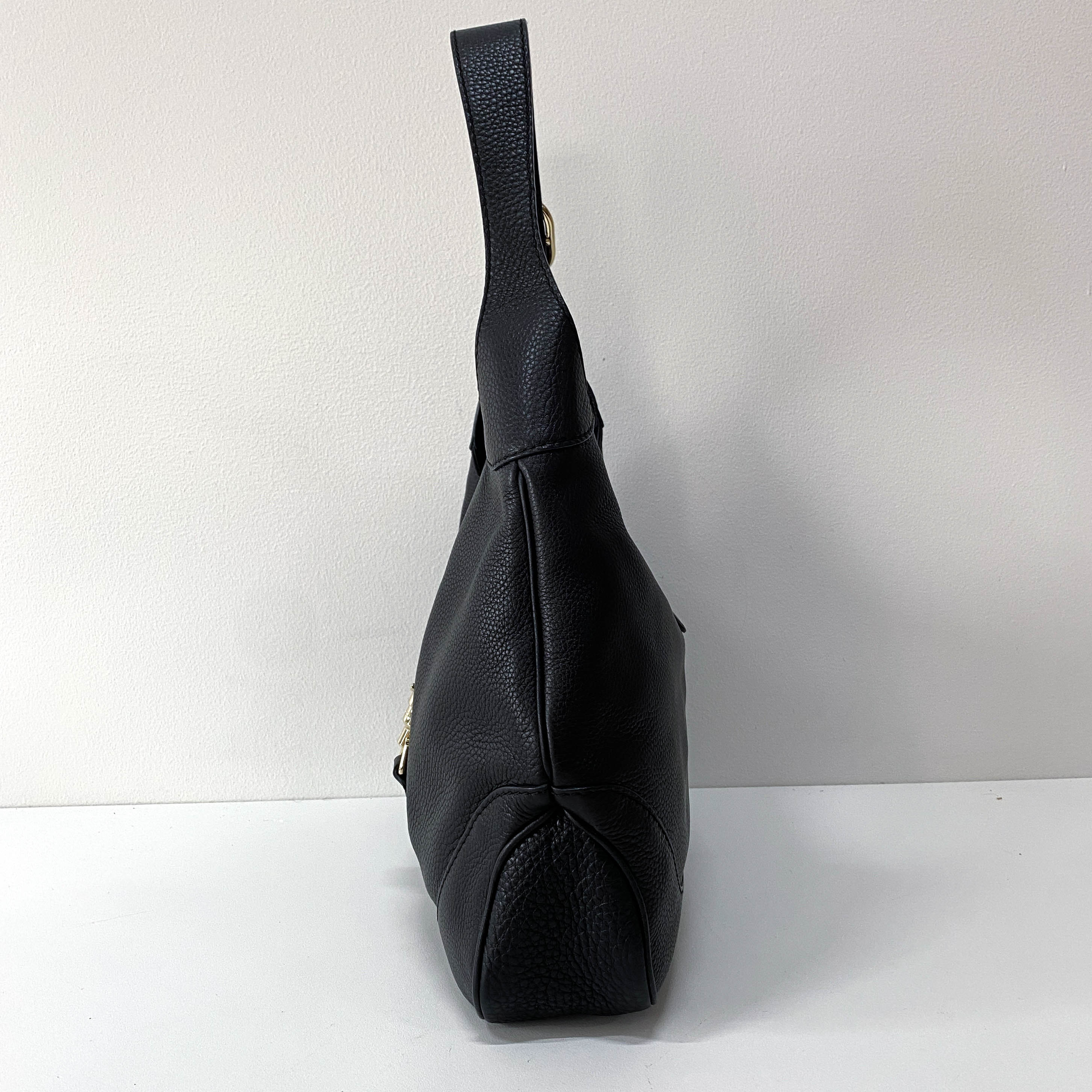 New Jackie Leather Black  Shoulder Bag