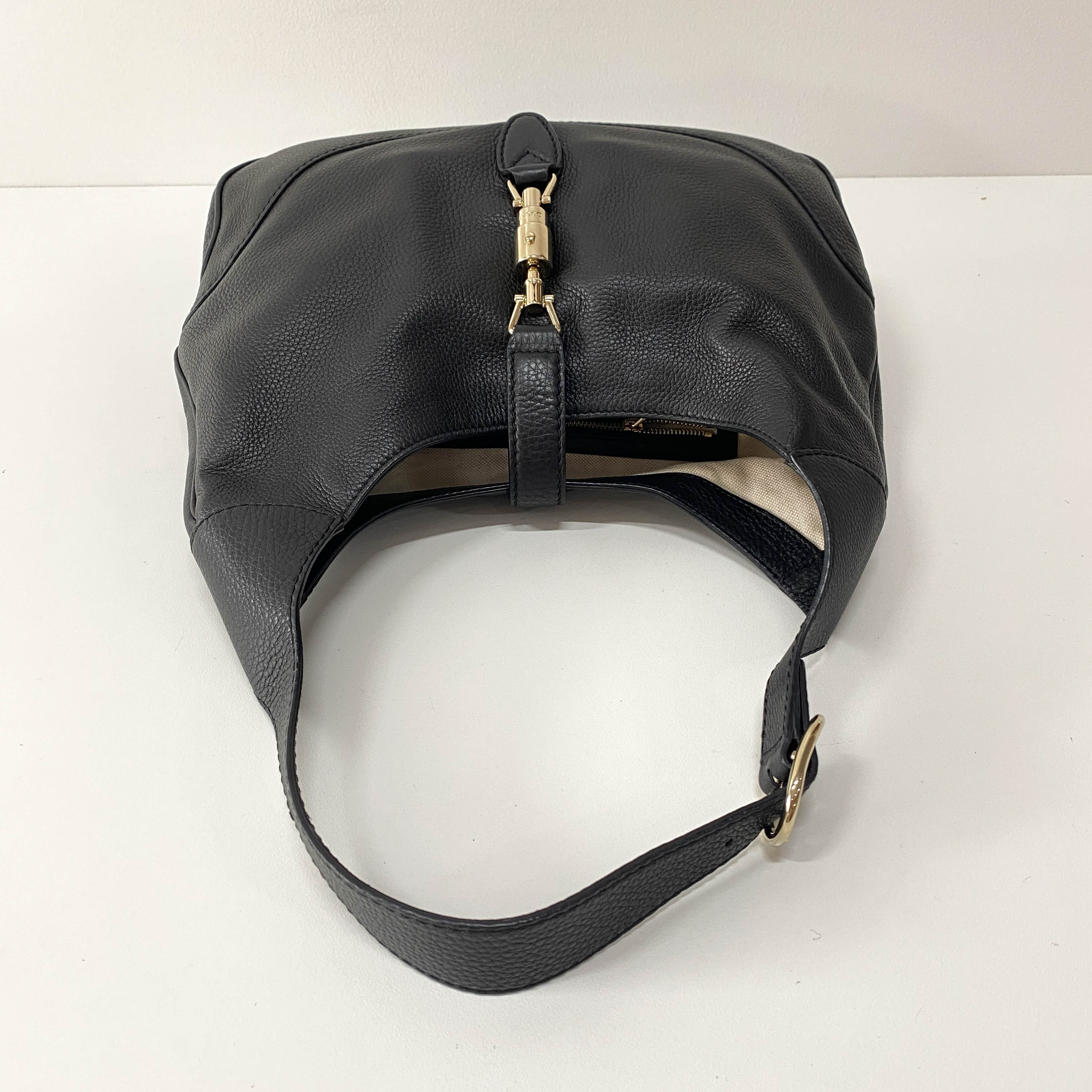 New Jackie Leather Black  Shoulder Bag
