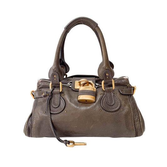 Paddington Khaki Leather Shoulder Bag
