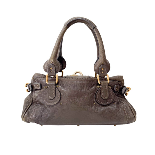 Paddington Khaki Leather Shoulder Bag