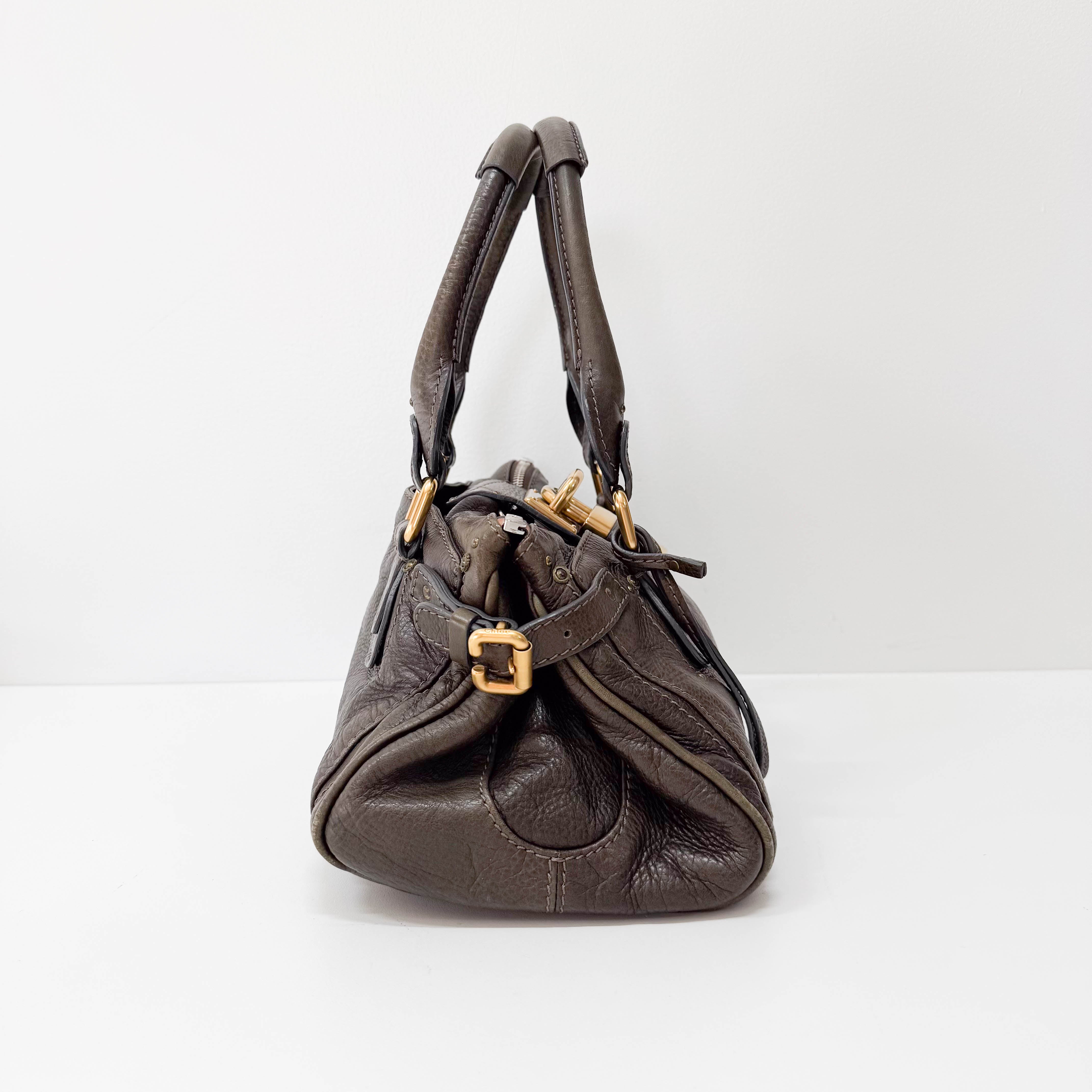 Paddington Khaki Leather Shoulder Bag
