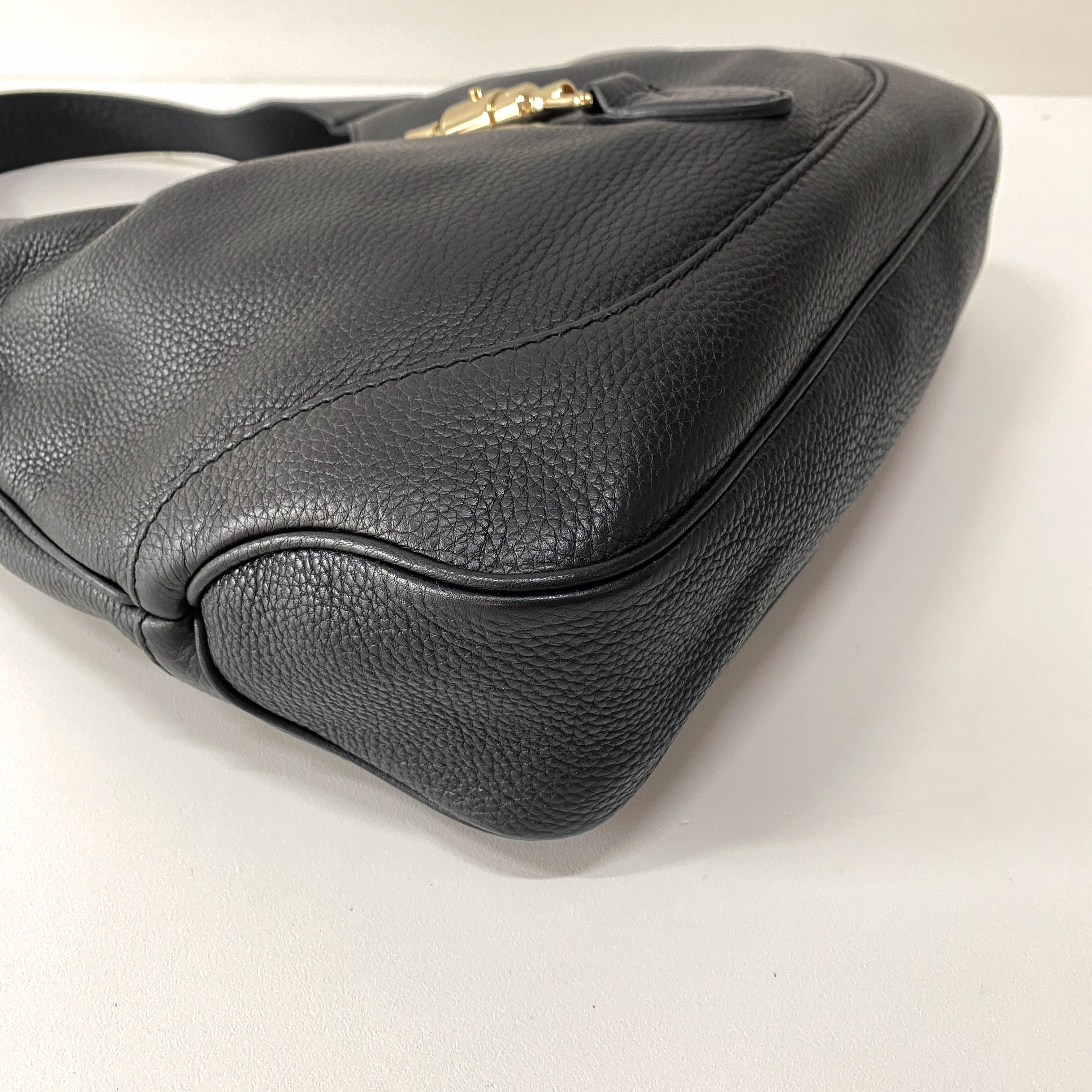 New Jackie Leather Black  Shoulder Bag