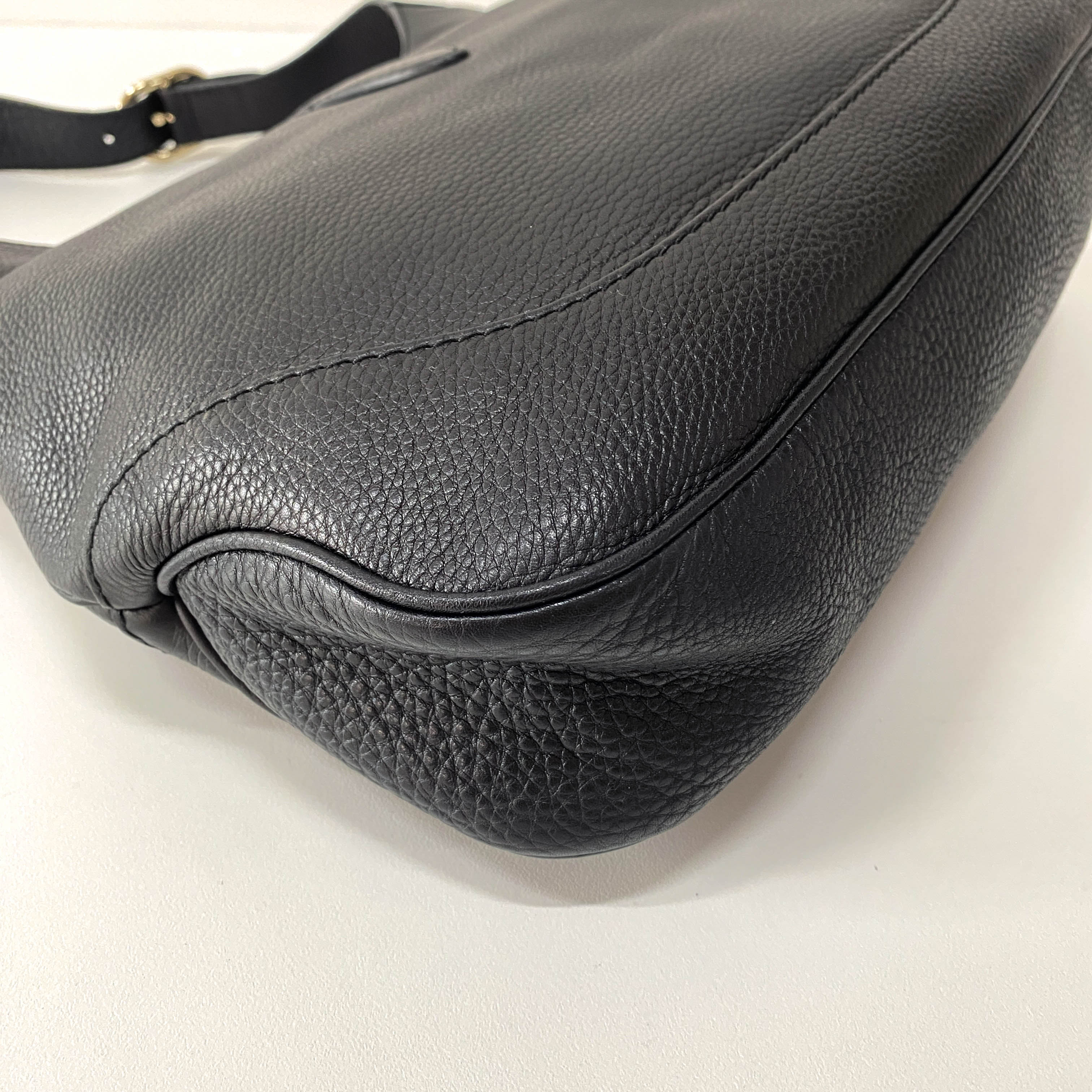 New Jackie Leather Black  Shoulder Bag