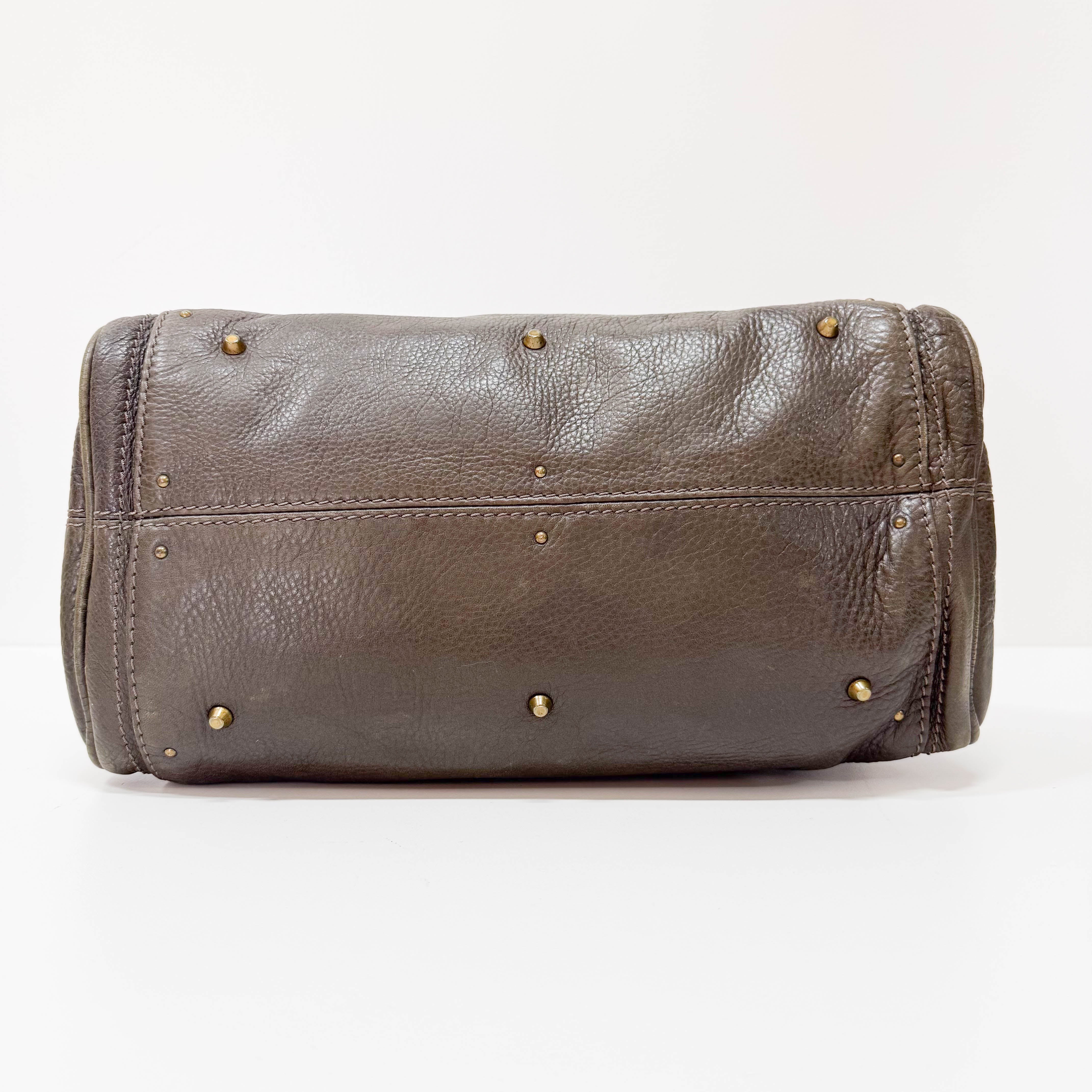 Paddington Khaki Leather Shoulder Bag