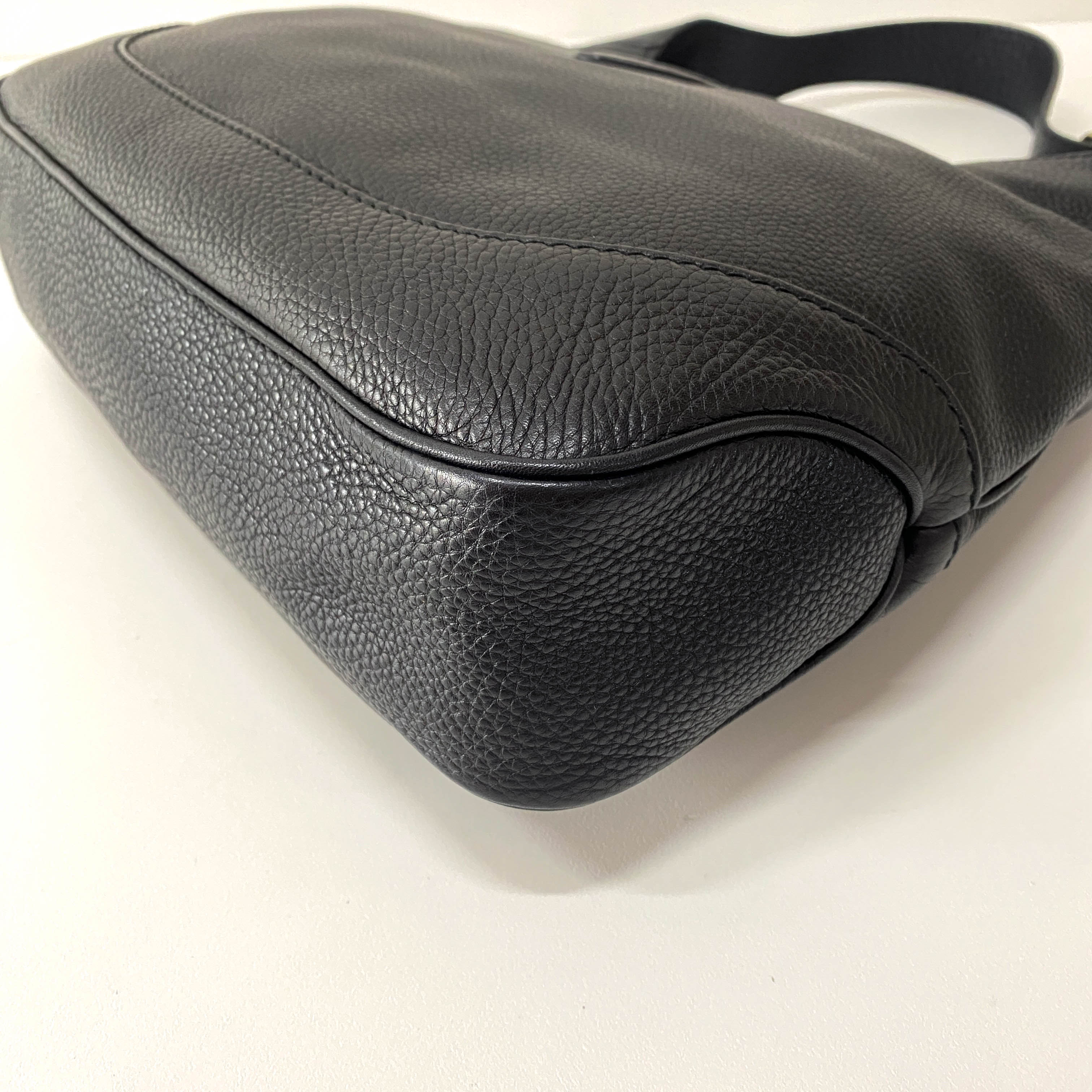 New Jackie Leather Black  Shoulder Bag