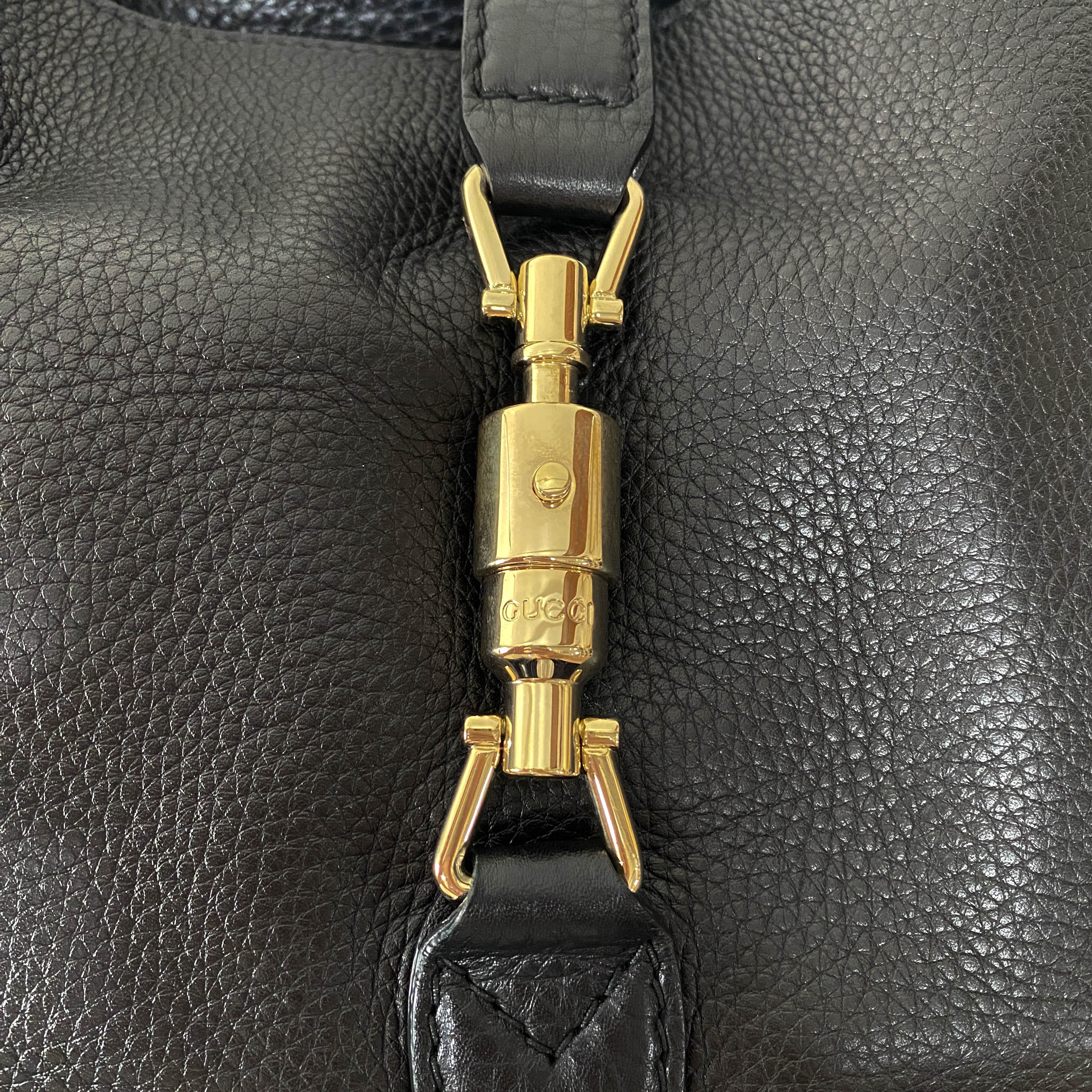 New Jackie Leather Black  Shoulder Bag