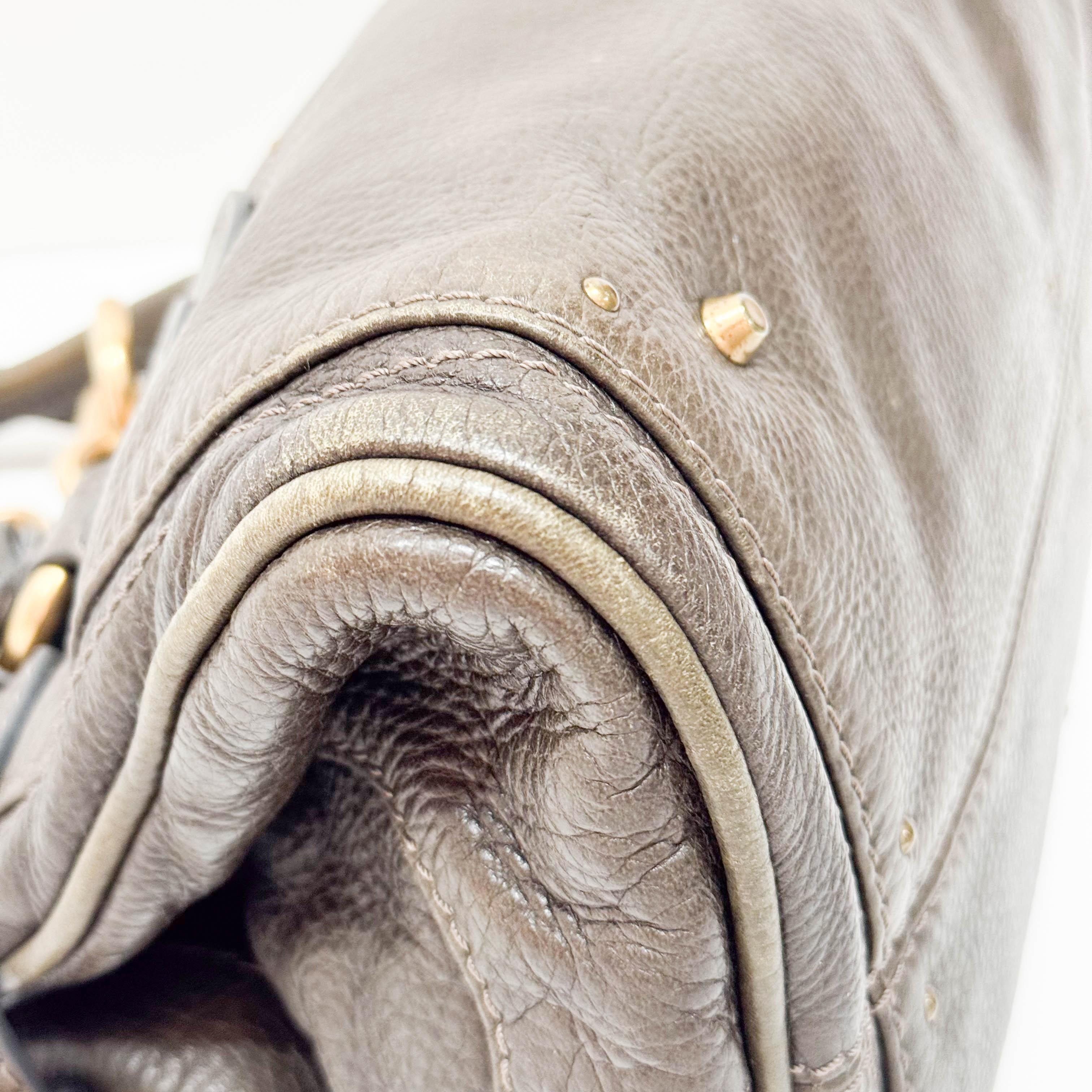 Paddington Khaki Leather Shoulder Bag