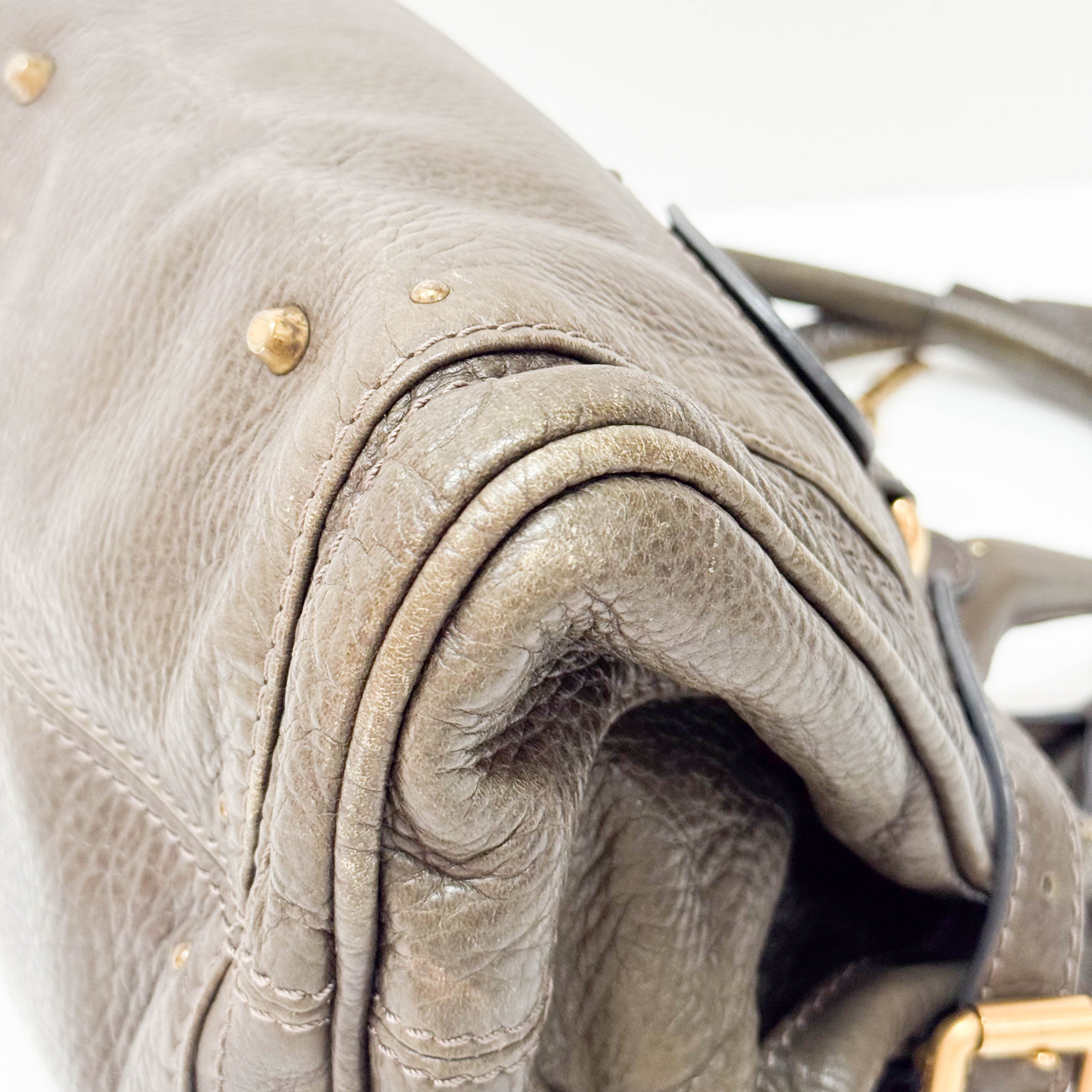 Paddington Khaki Leather Shoulder Bag