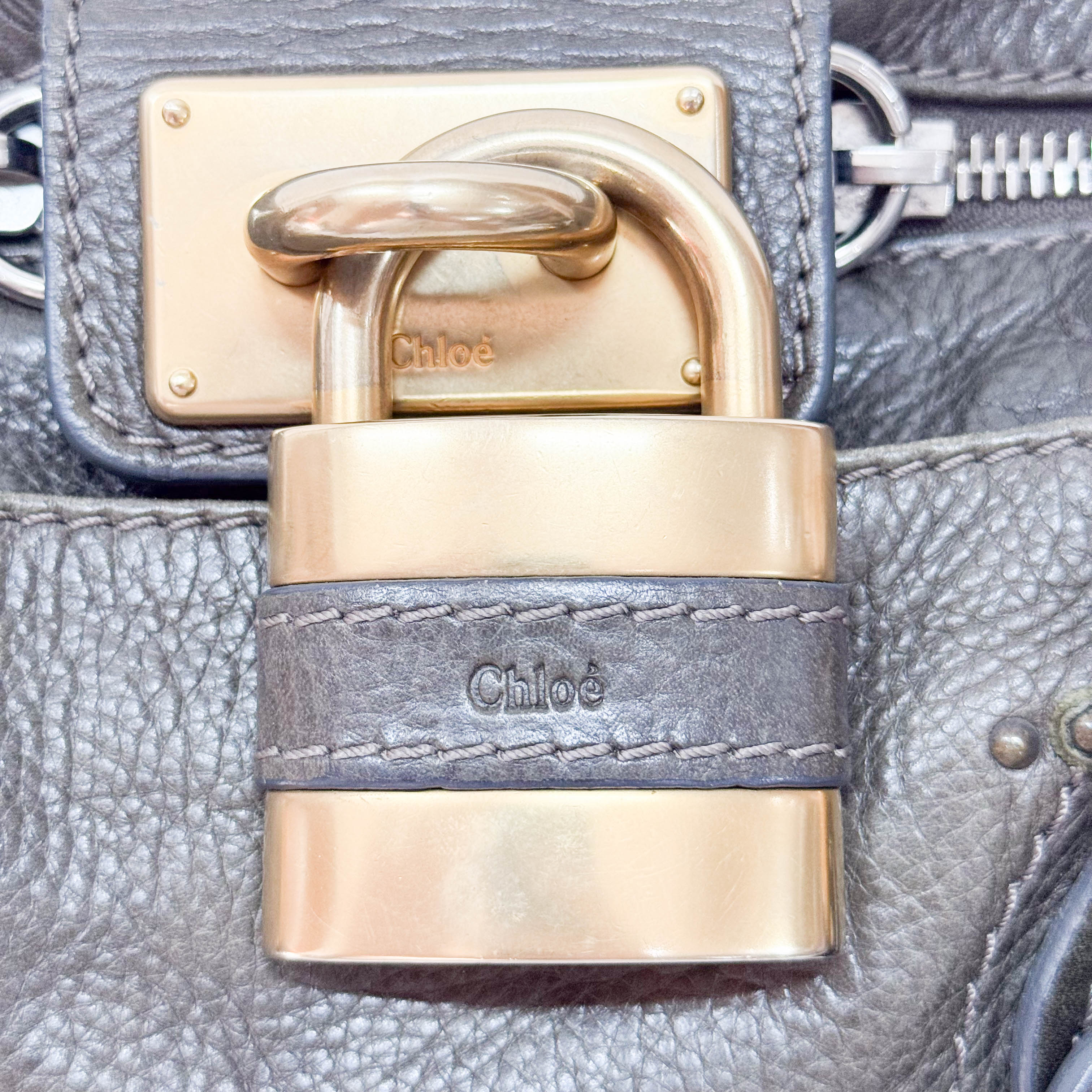 Paddington Khaki Leather Shoulder Bag