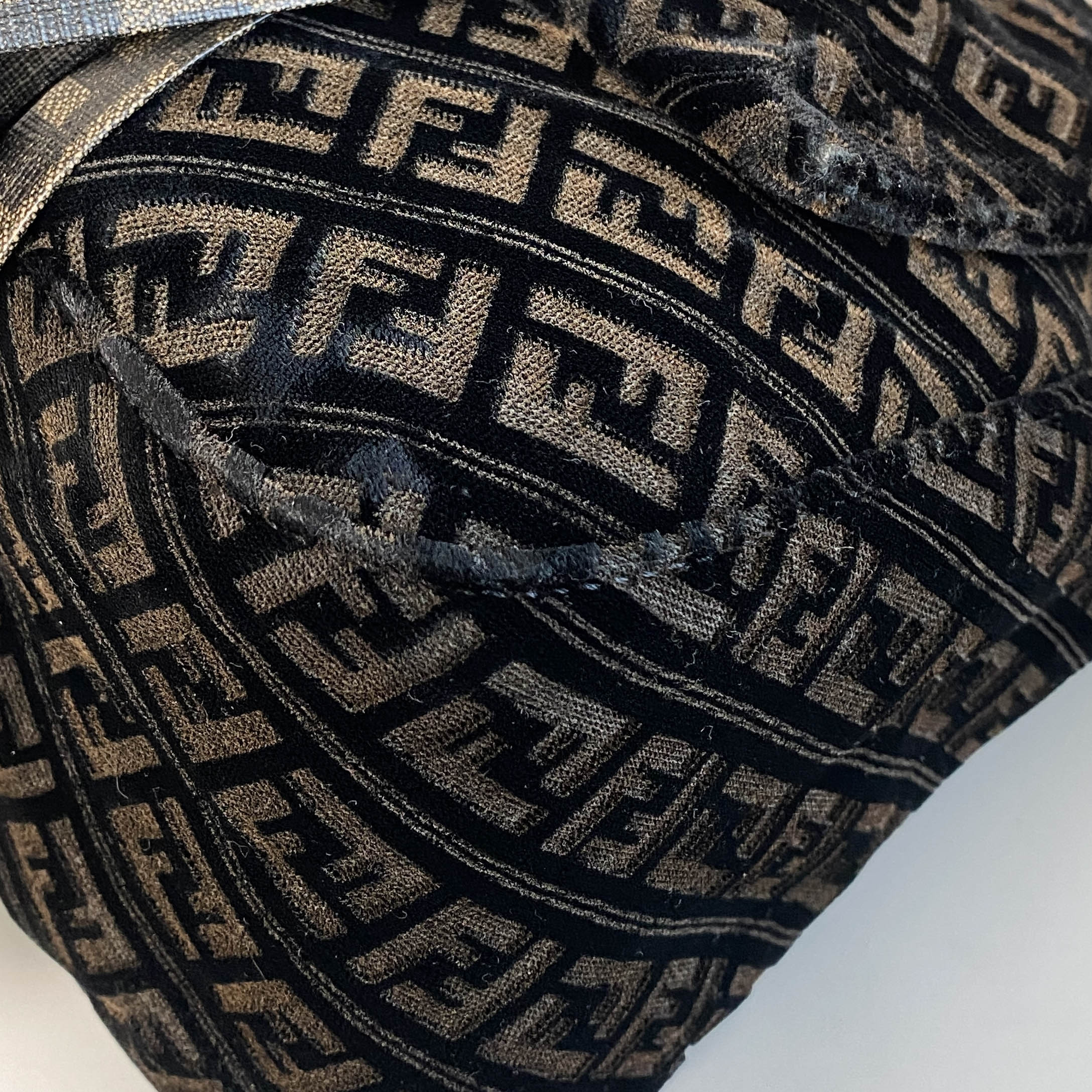 Mamma Baguette Black Velvet Shoulder Bag with Floral Corsage