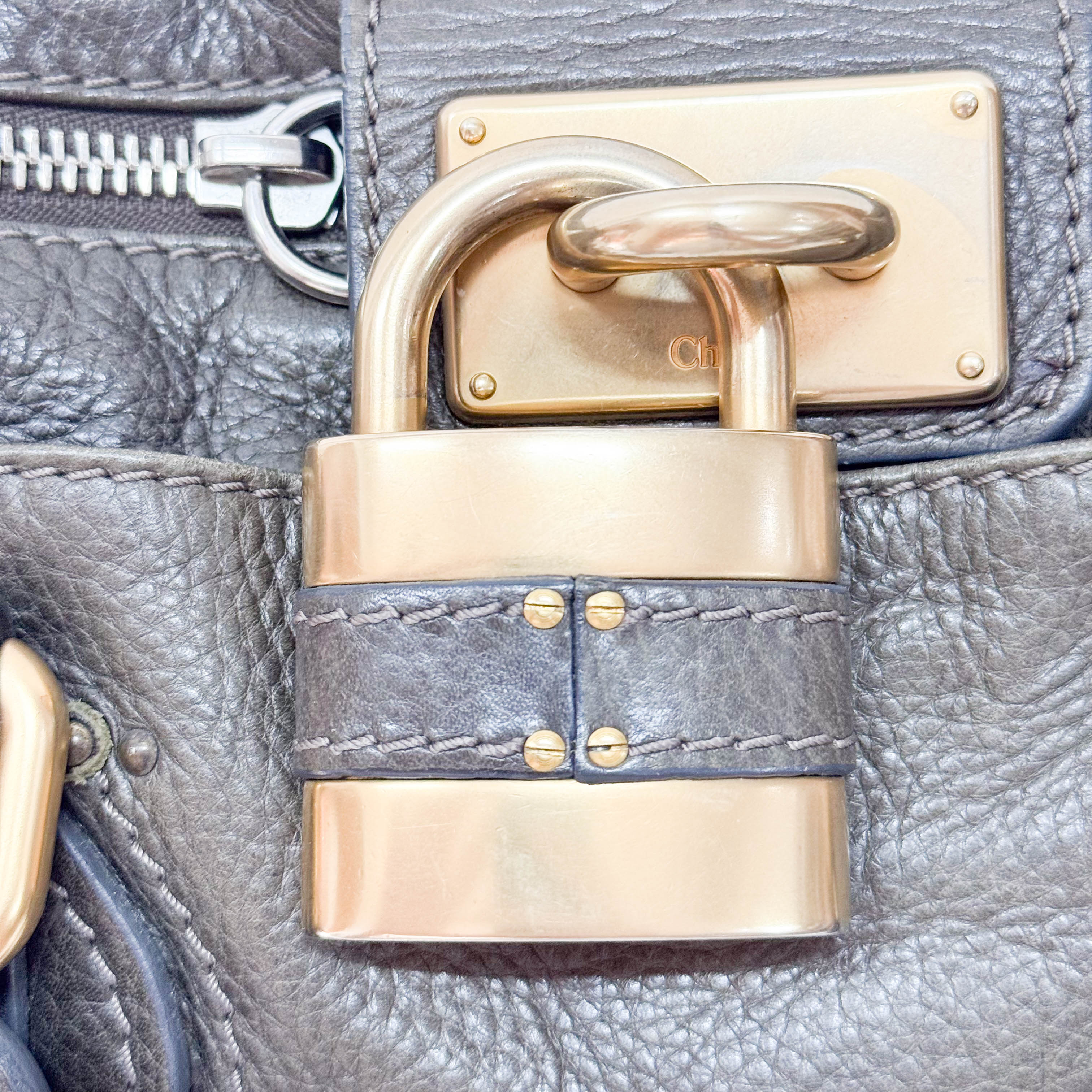 Paddington Khaki Leather Shoulder Bag