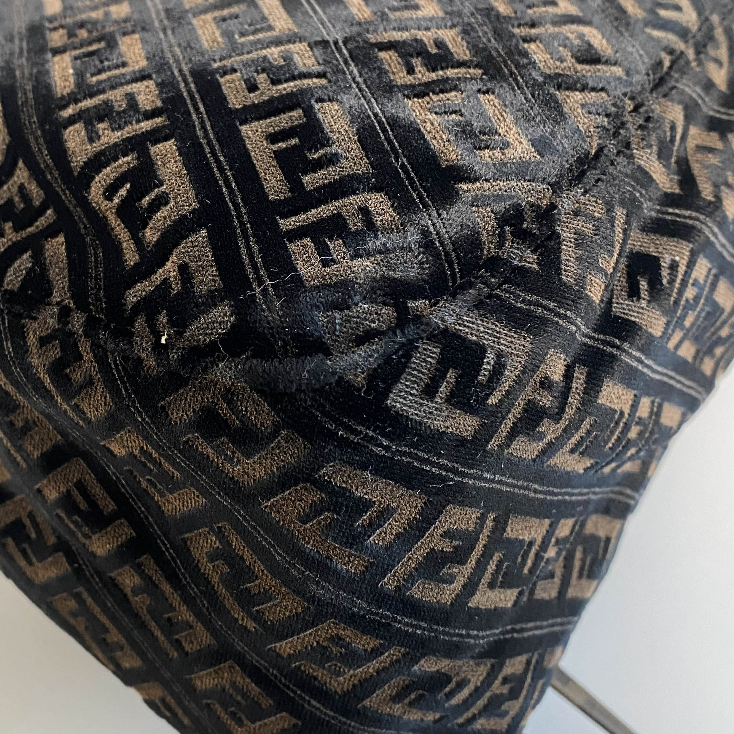 Mamma Baguette Black Velvet Shoulder Bag with Floral Corsage