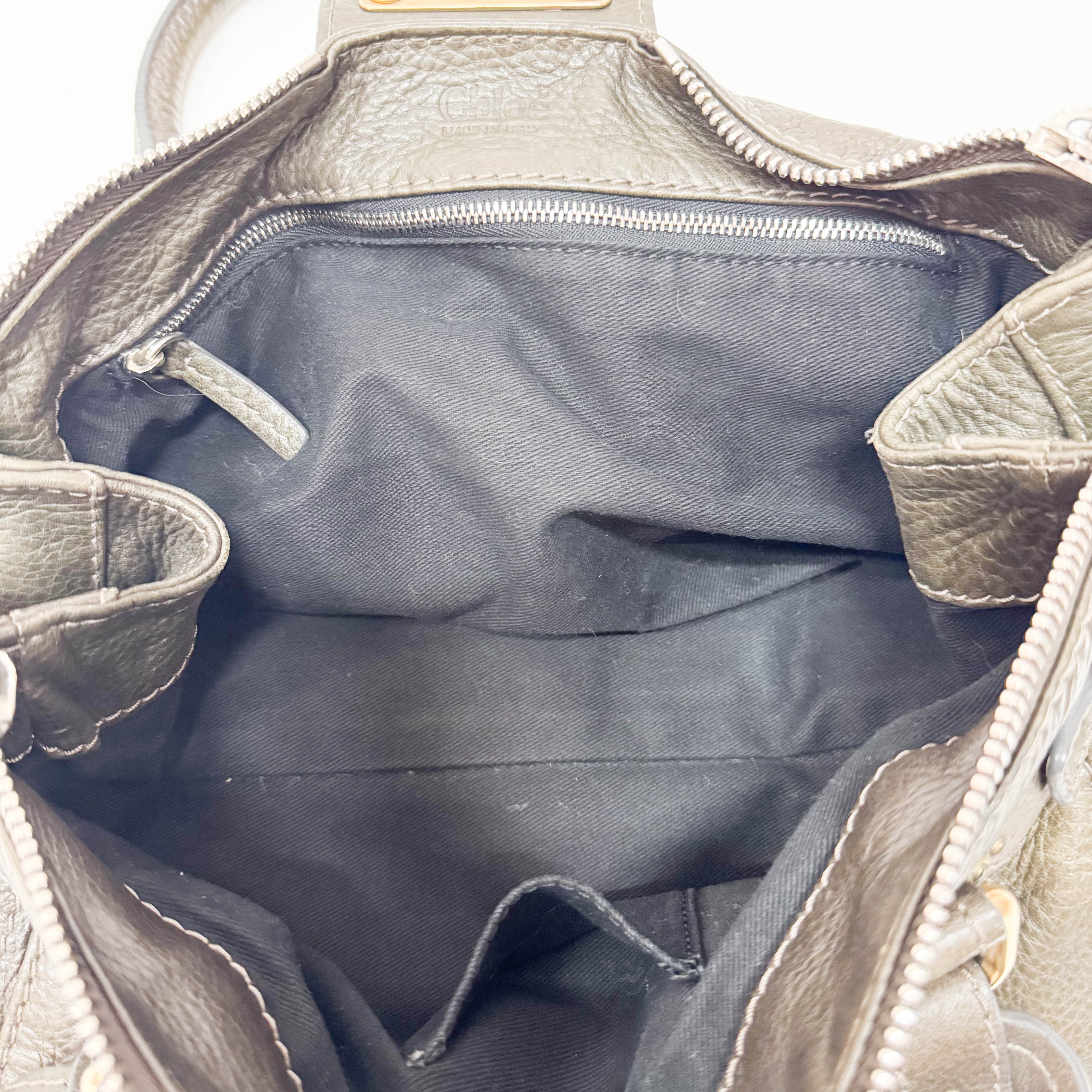 Paddington Khaki Leather Shoulder Bag