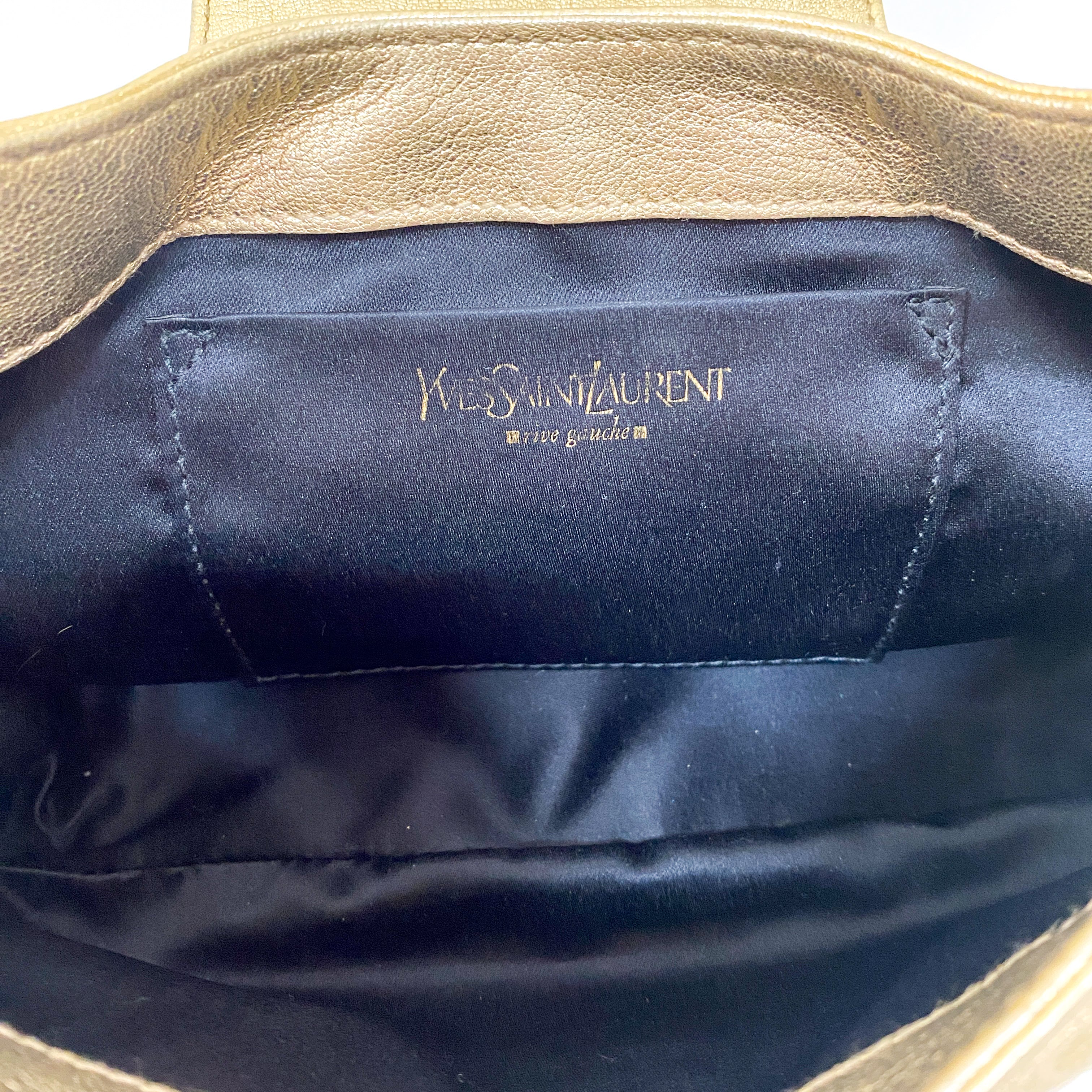 Golden Leather Shoulder Bag