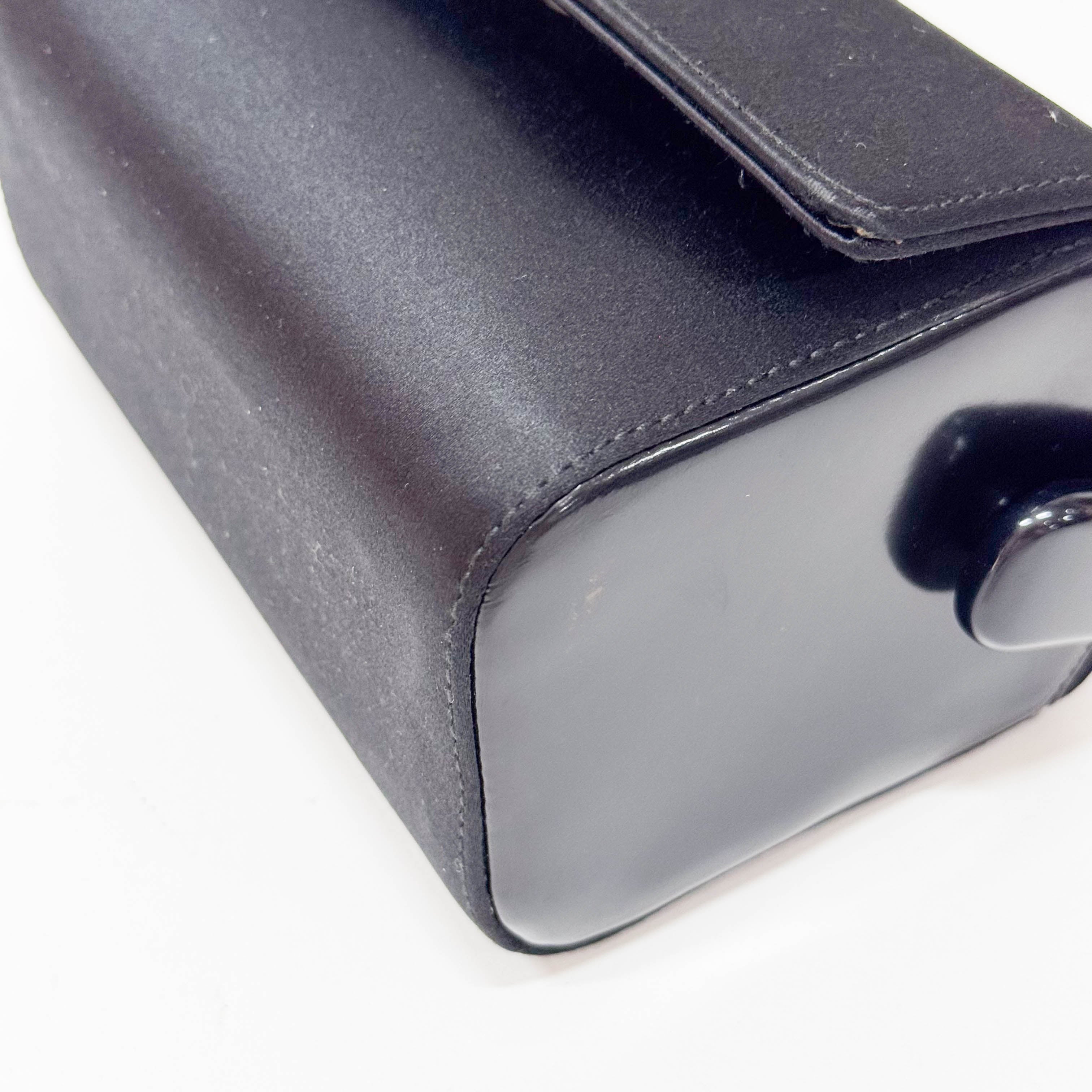 Black Satin Handbag