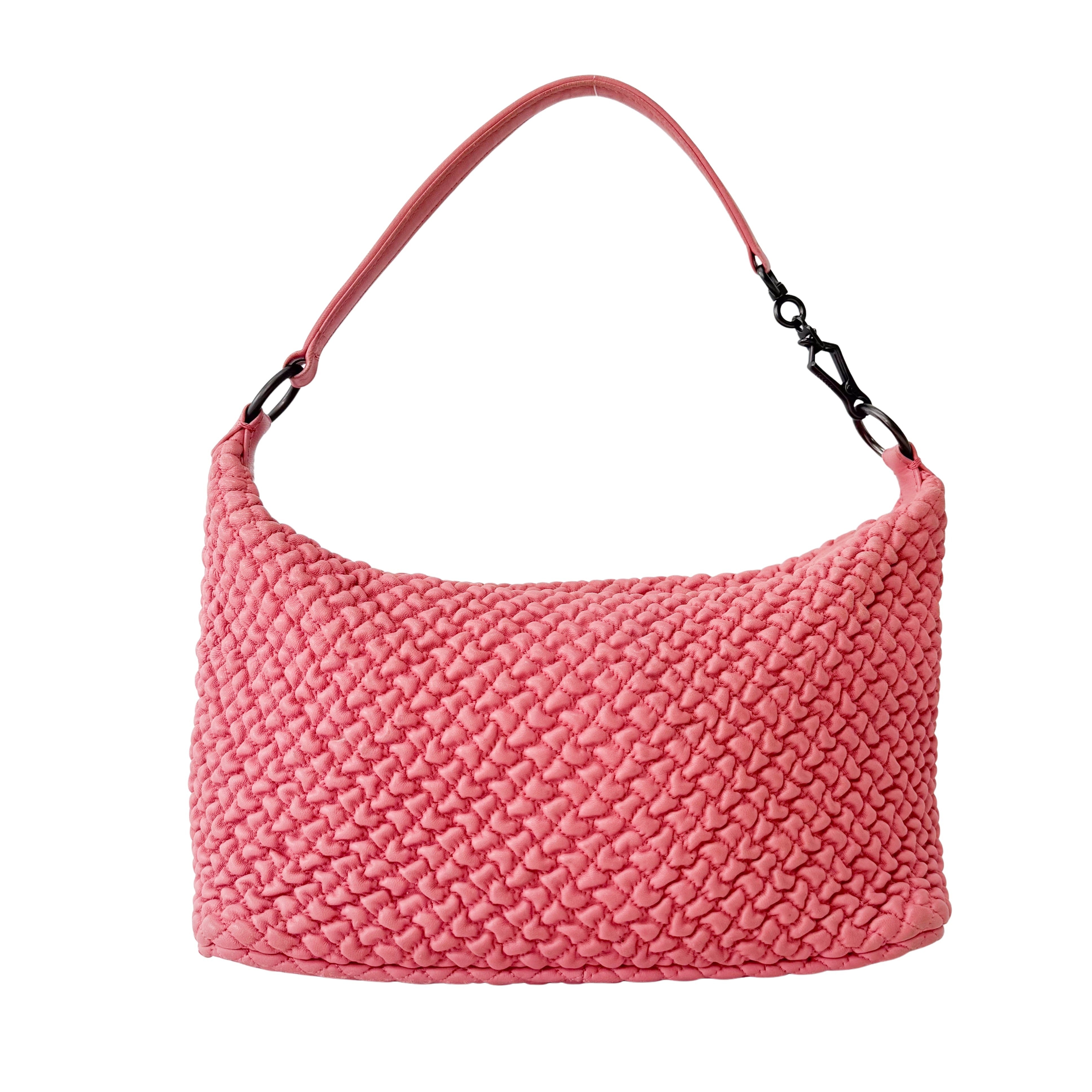 Intrecciato Pink Hobo Bag