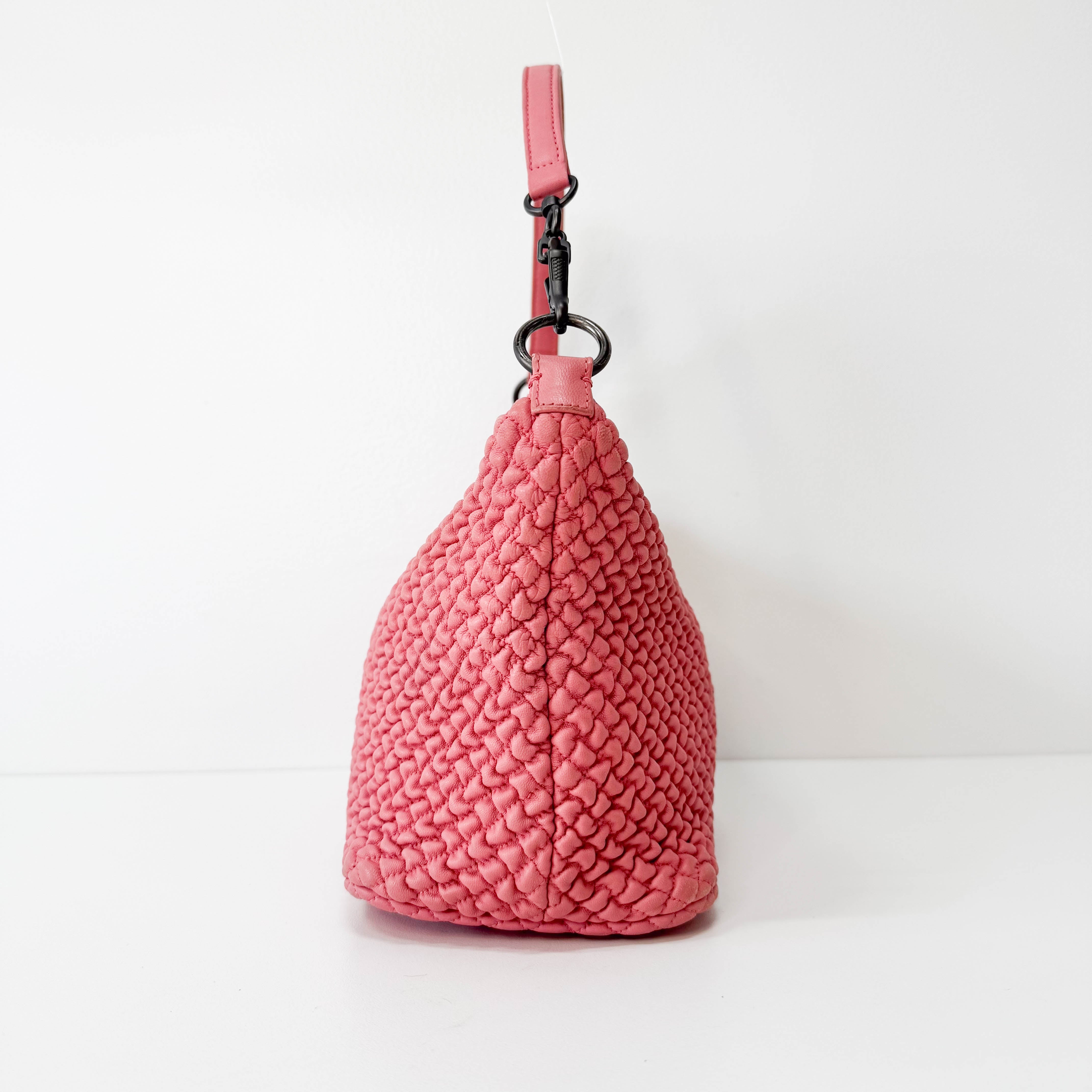 Intrecciato Pink Hobo Bag
