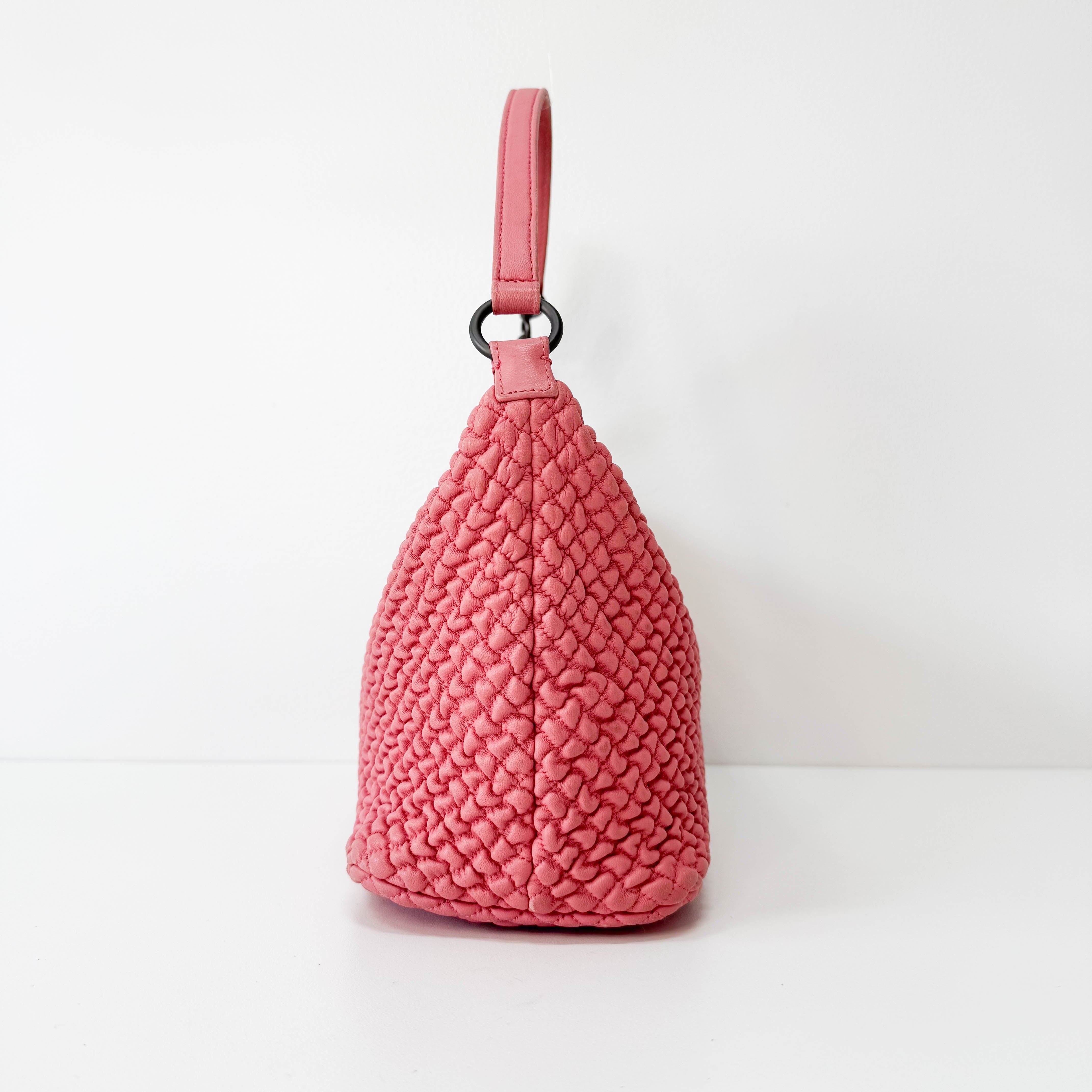 Intrecciato Pink Hobo Bag
