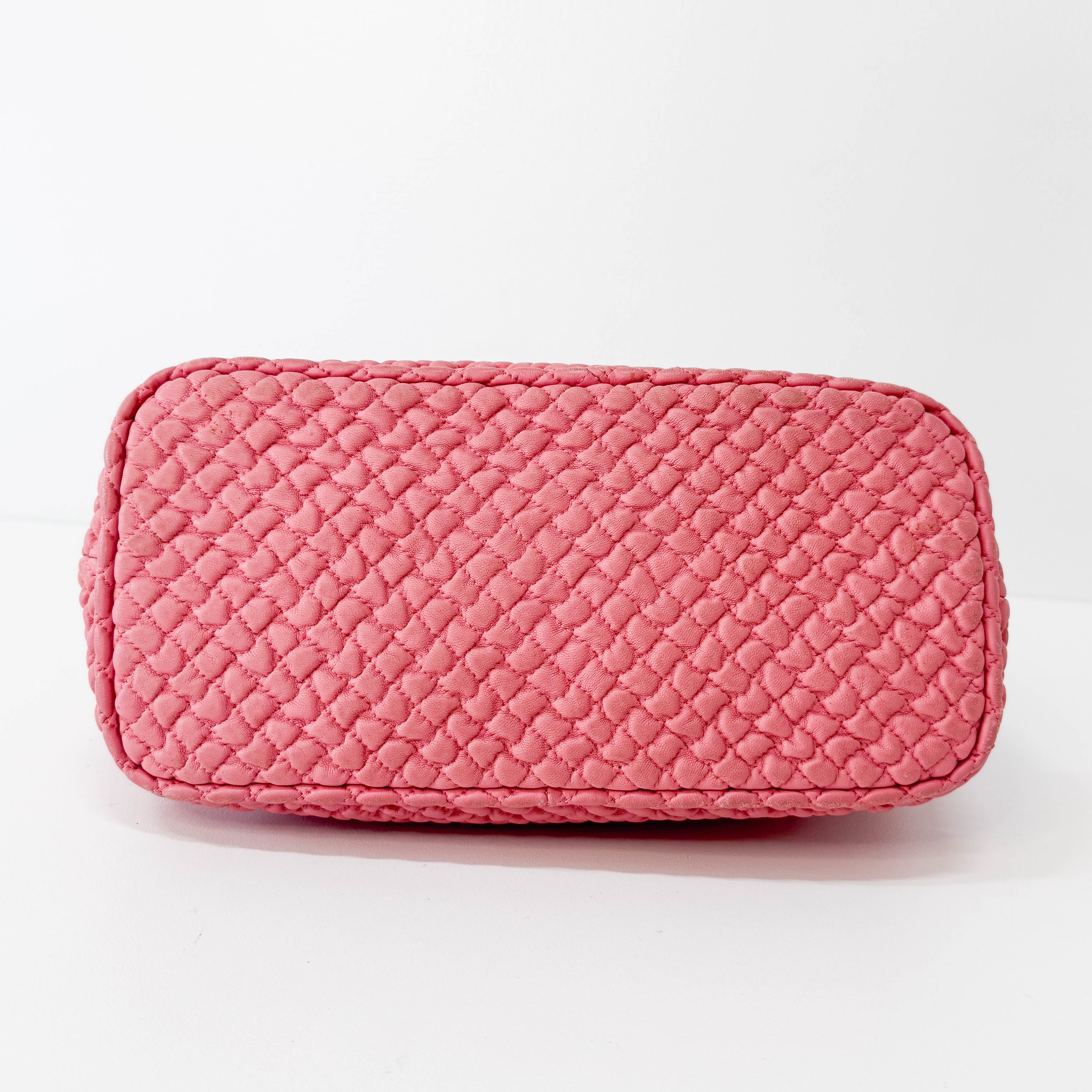 Intrecciato Pink Hobo Bag