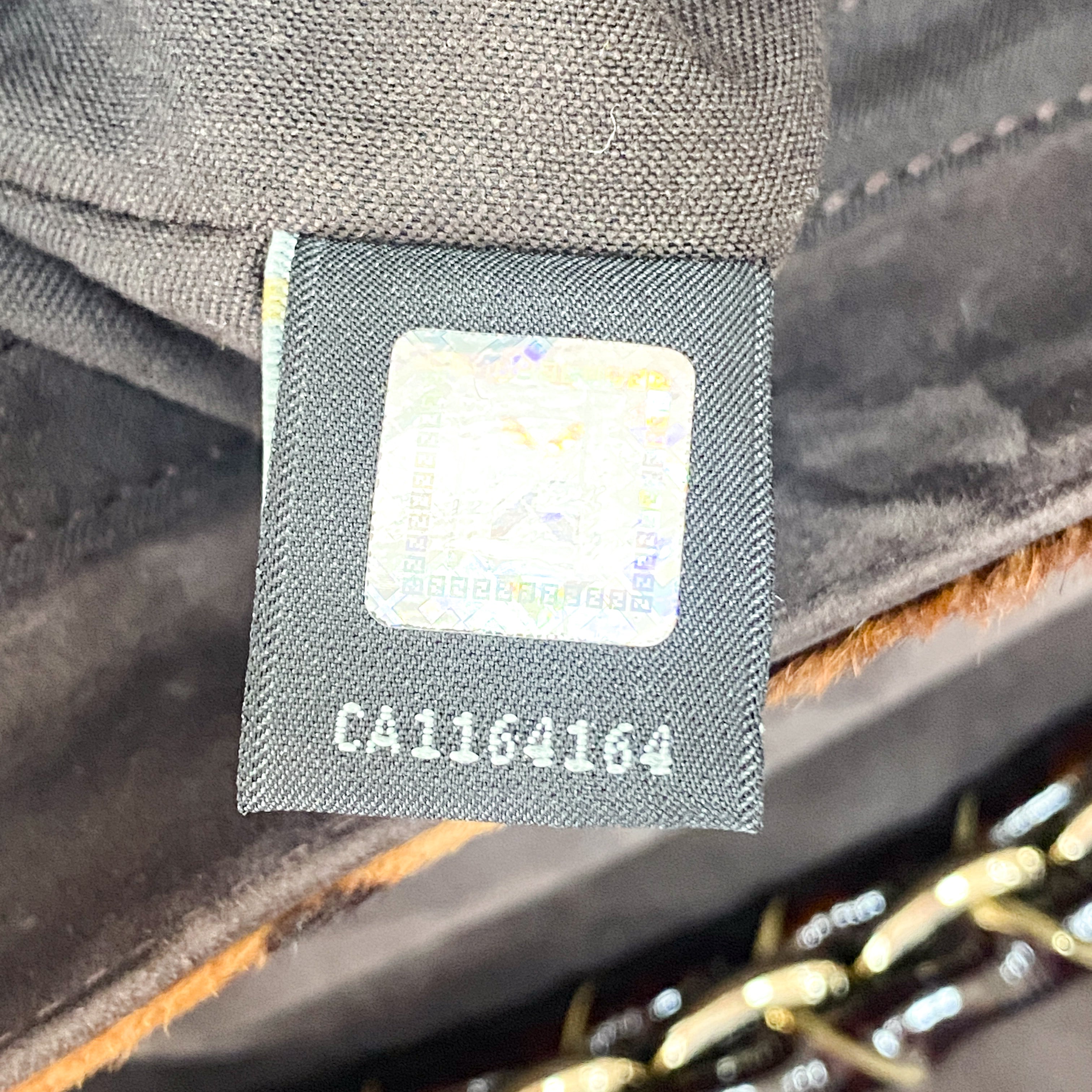 Mamma Baguette Leopard Print Pony Hair Shoulder Bag