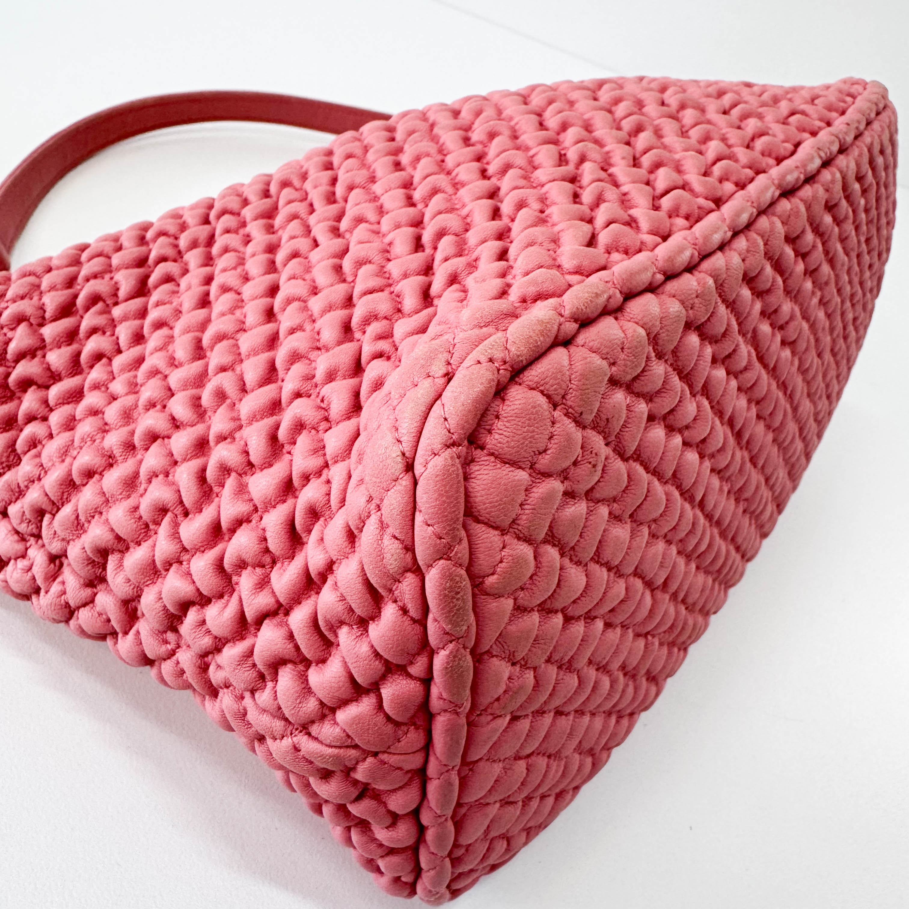 Intrecciato Pink Hobo Bag