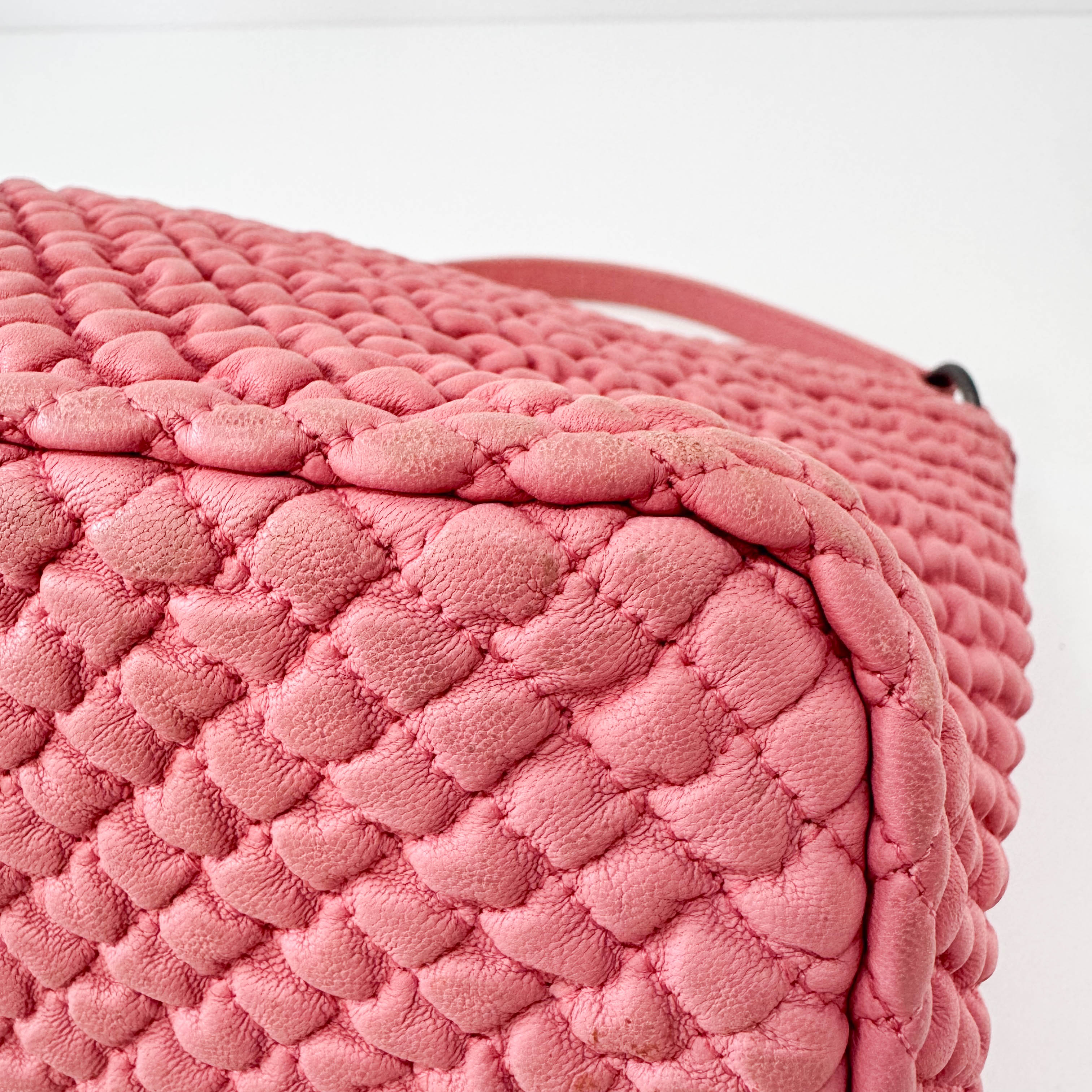 Intrecciato Pink Hobo Bag