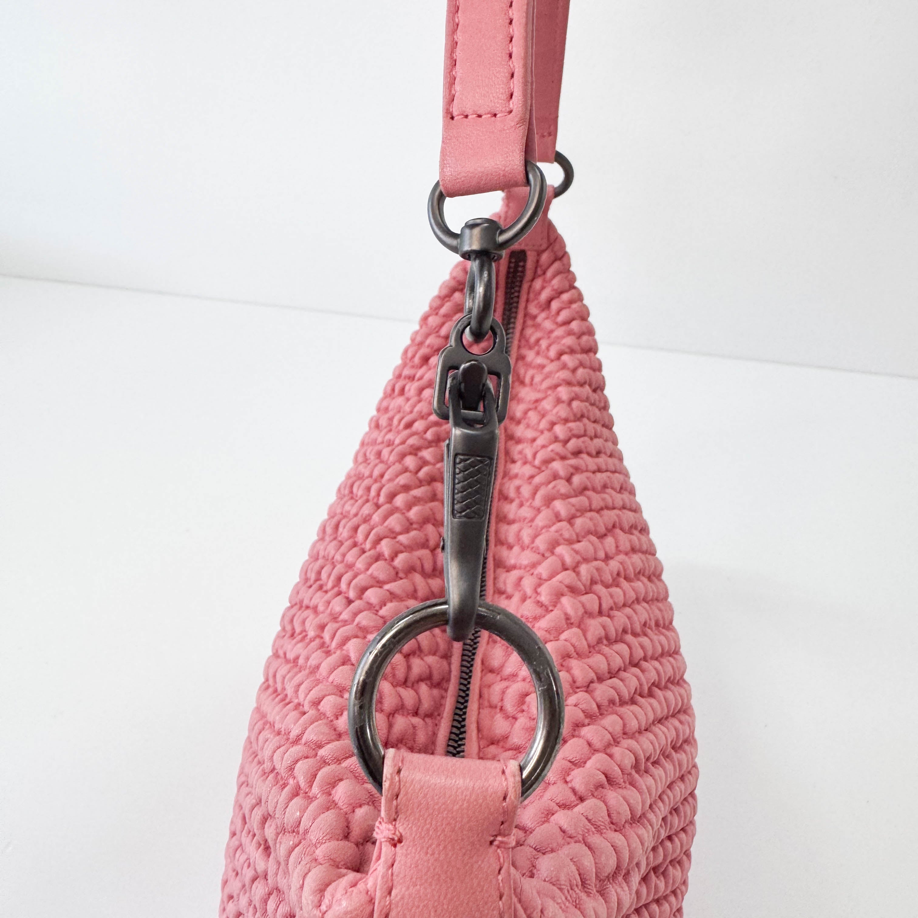 Intrecciato Pink Hobo Bag