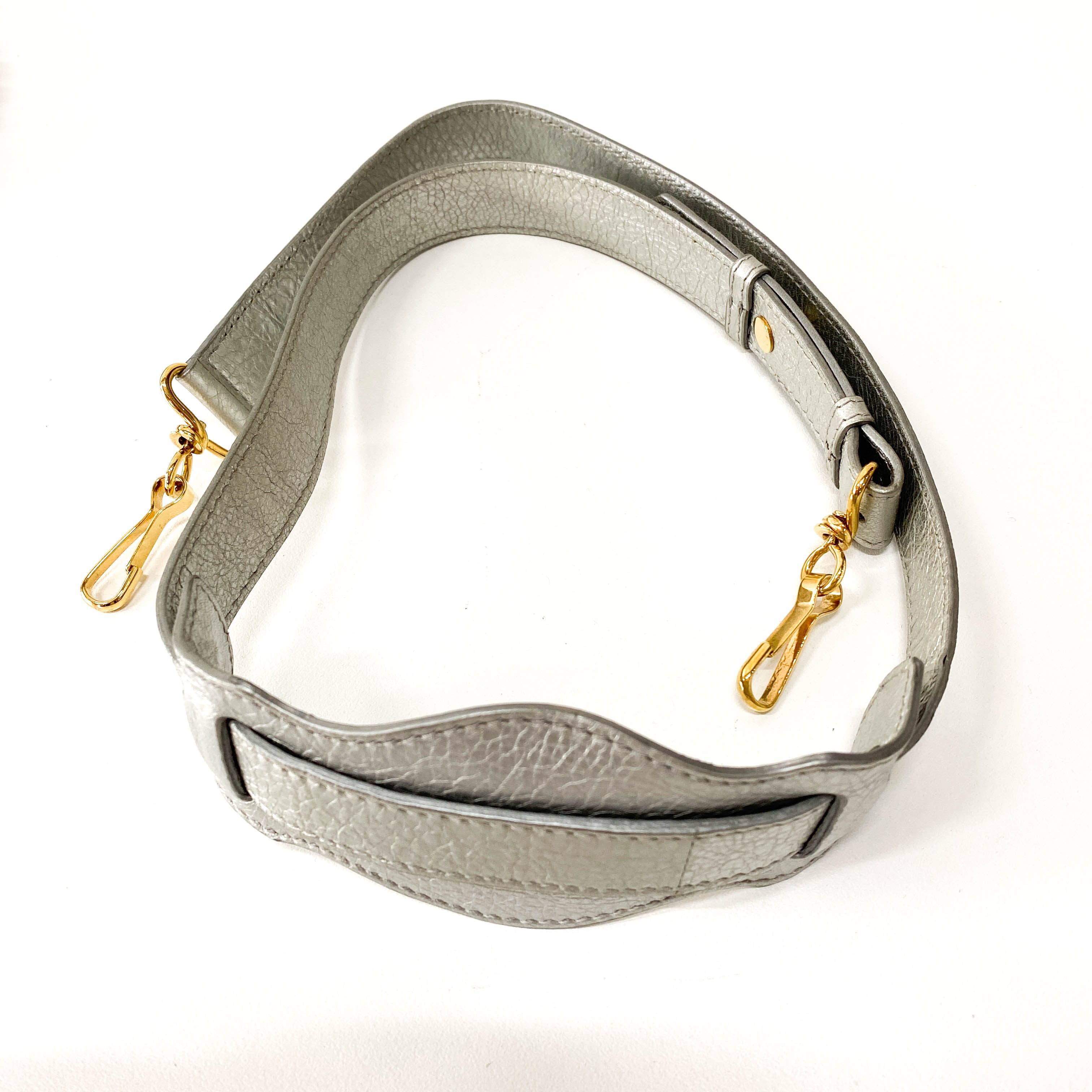 The City Metallic Silver Leather Bag