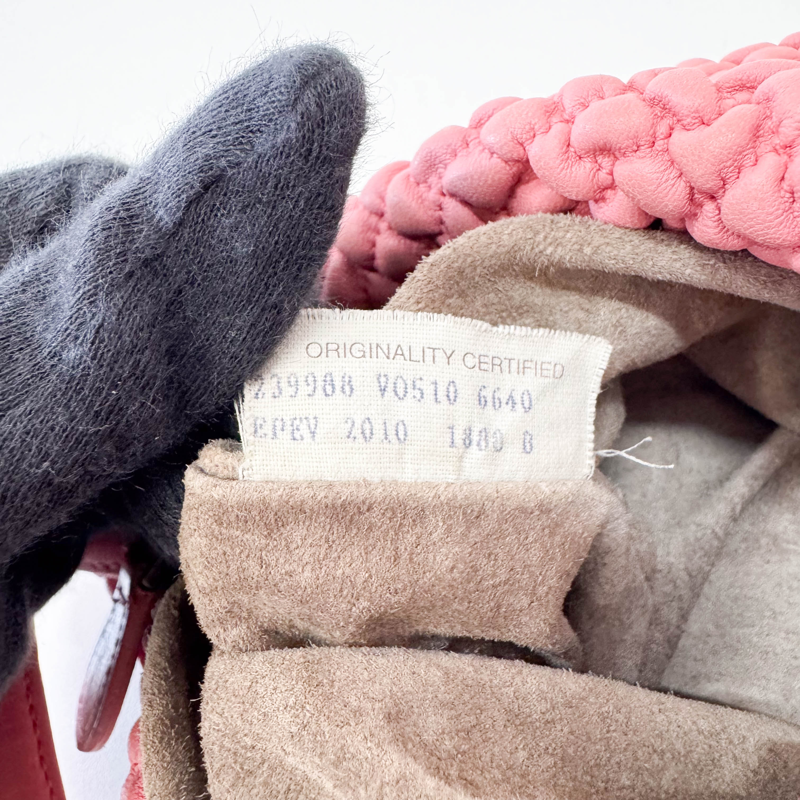 Intrecciato Pink Hobo Bag