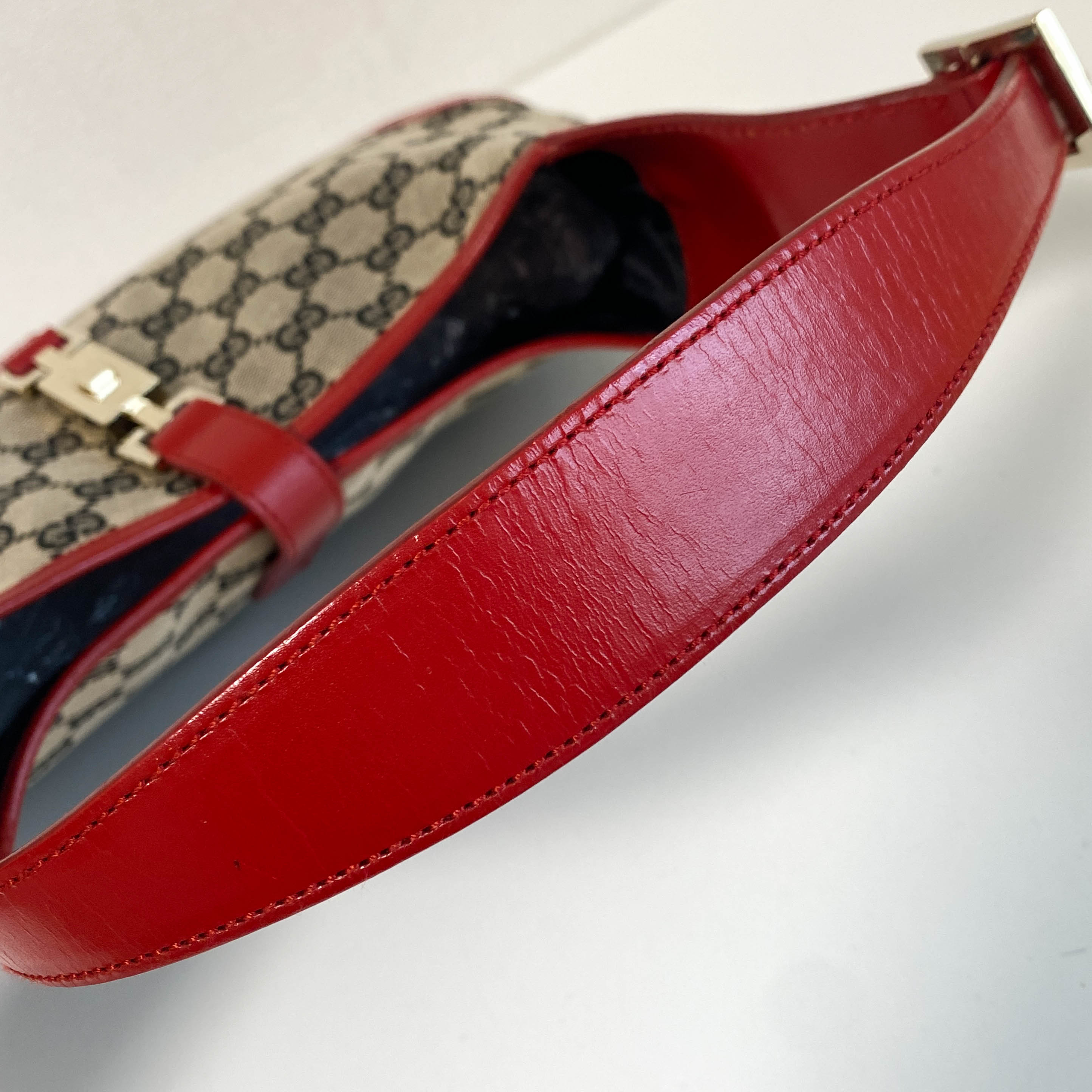 Jackie Red Leather Shoulder Bag