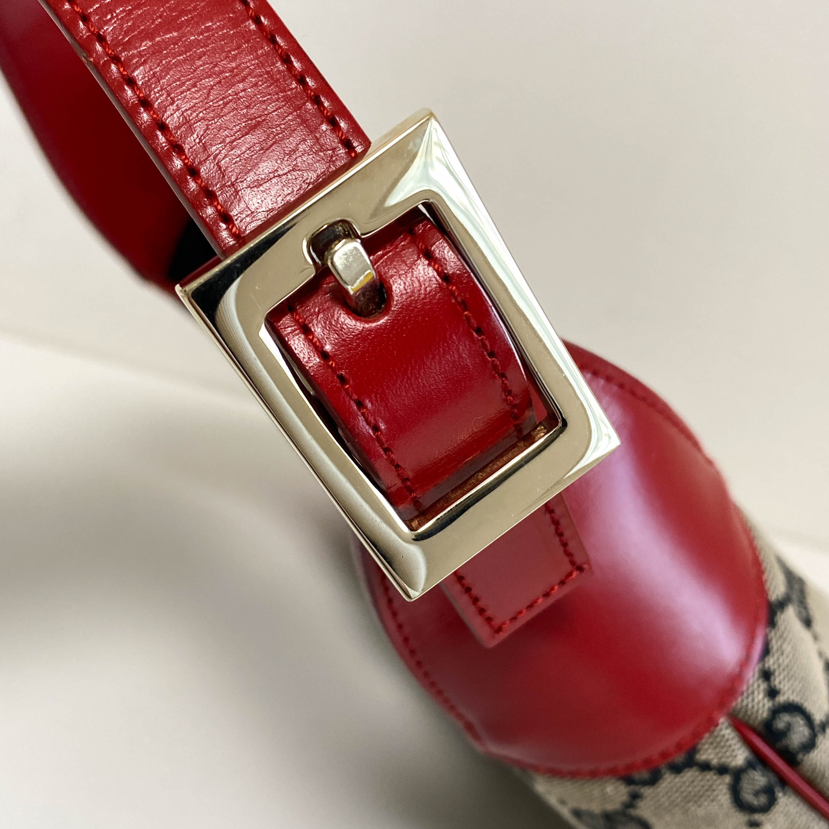 Jackie Red Leather Shoulder Bag