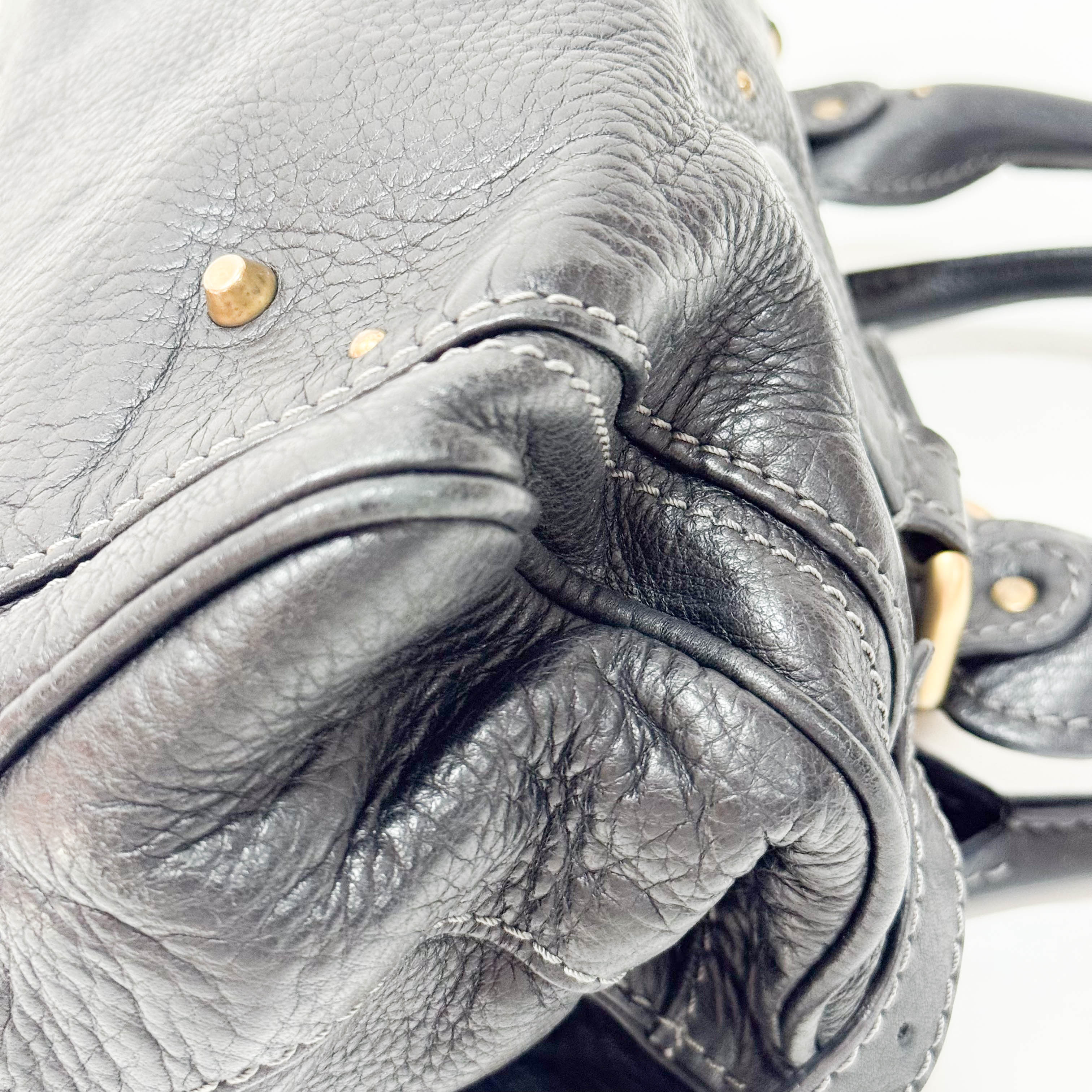 Paddington Black Leather Shoulder Bag