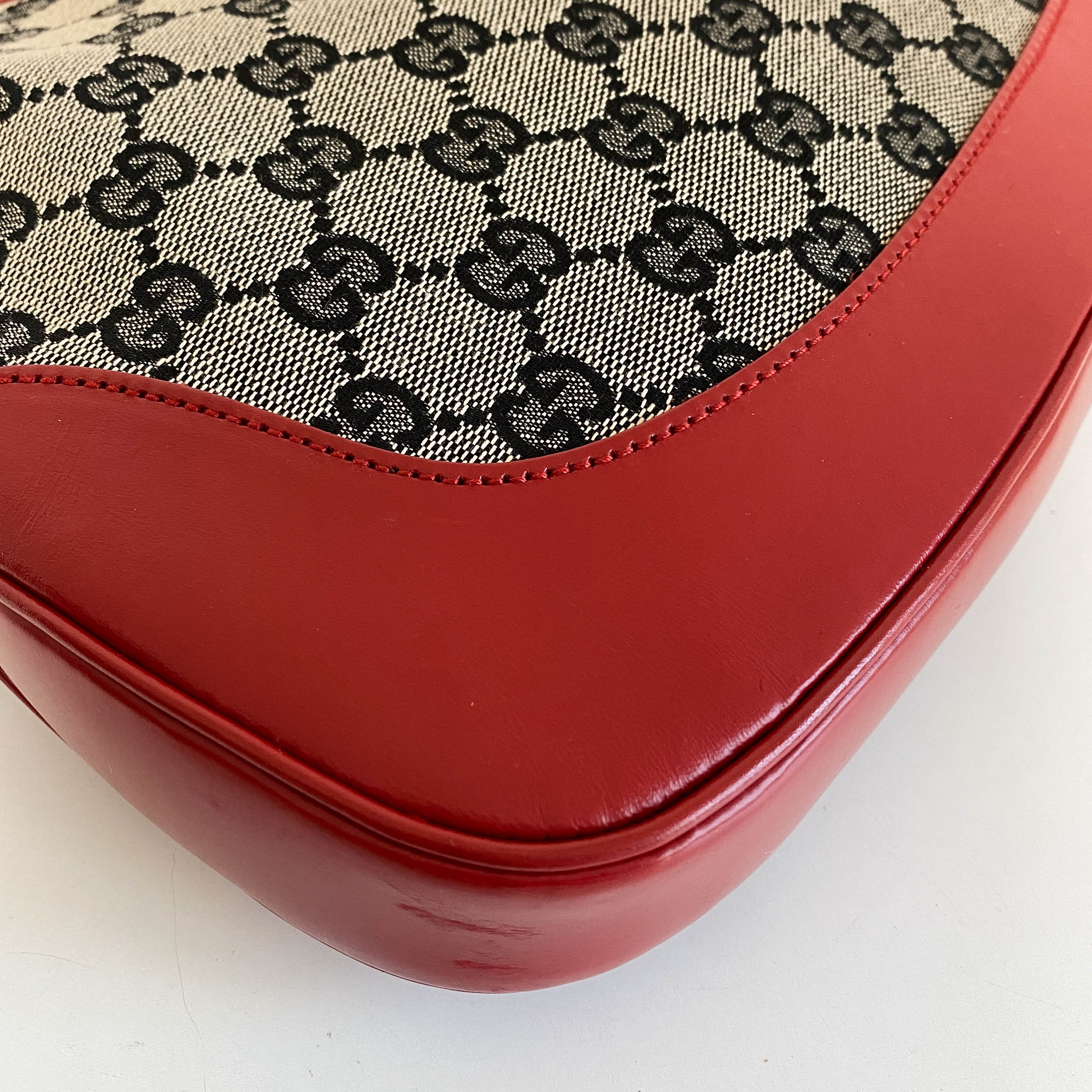 Jackie Red Leather Shoulder Bag