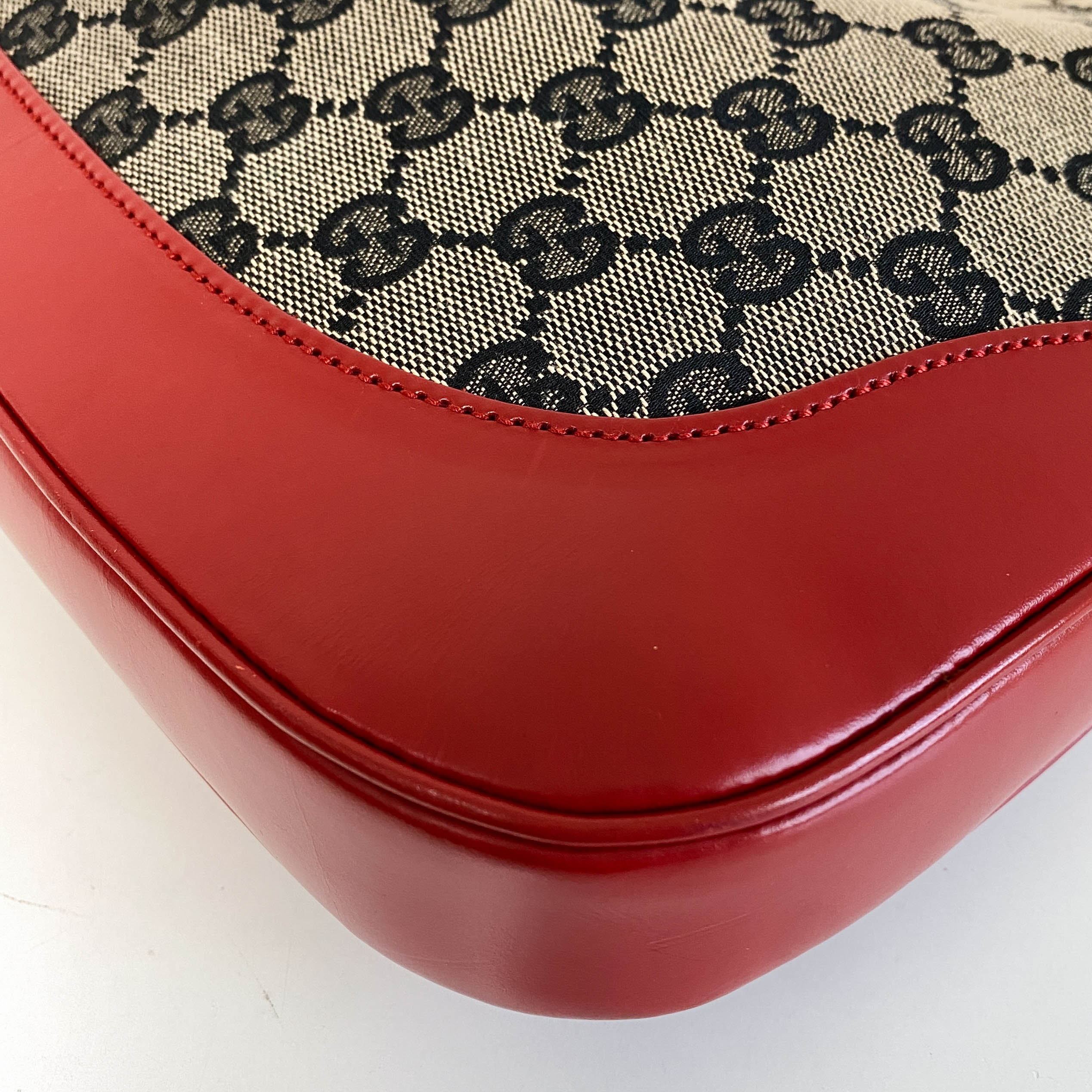 Jackie Red Leather Shoulder Bag