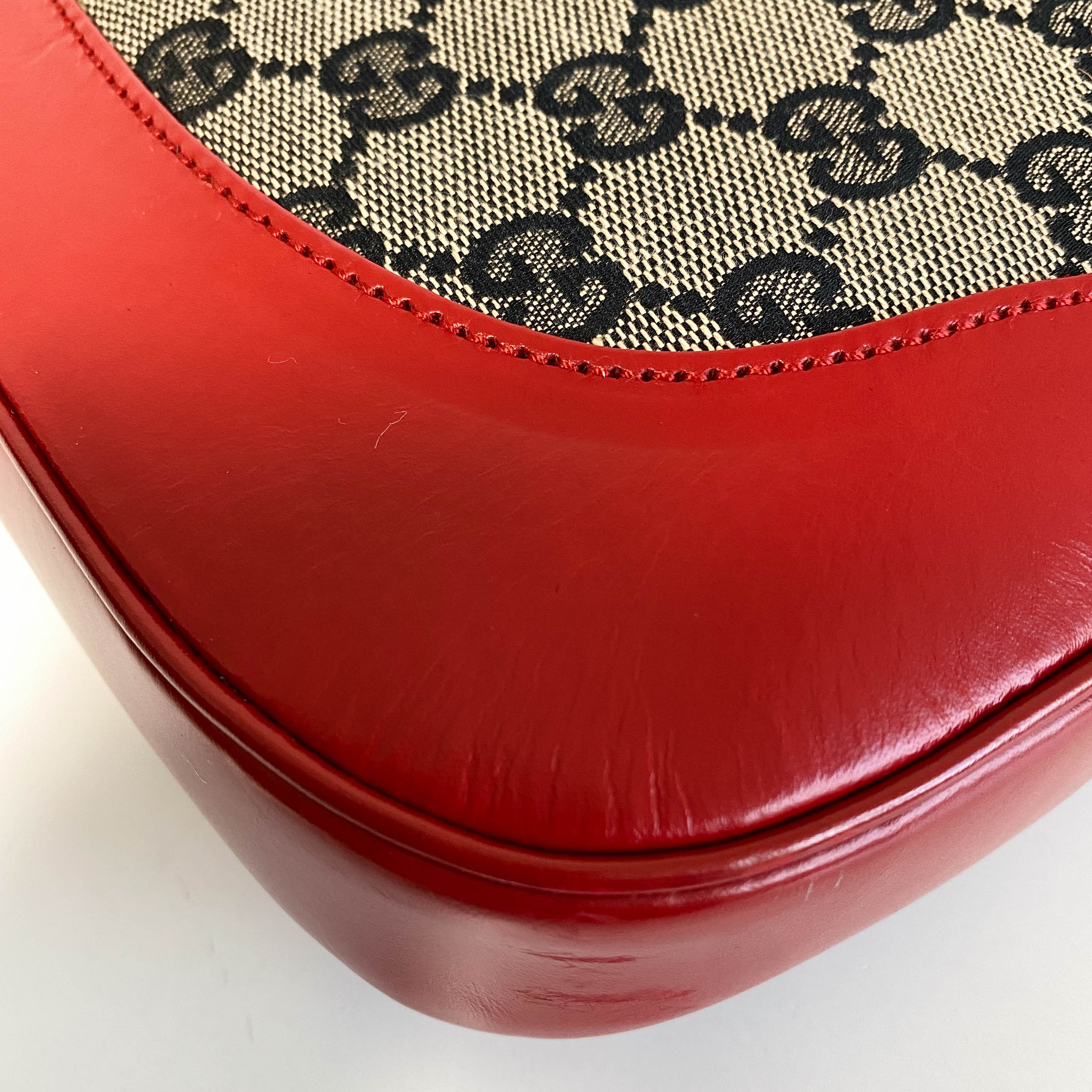 Jackie Red Leather Shoulder Bag