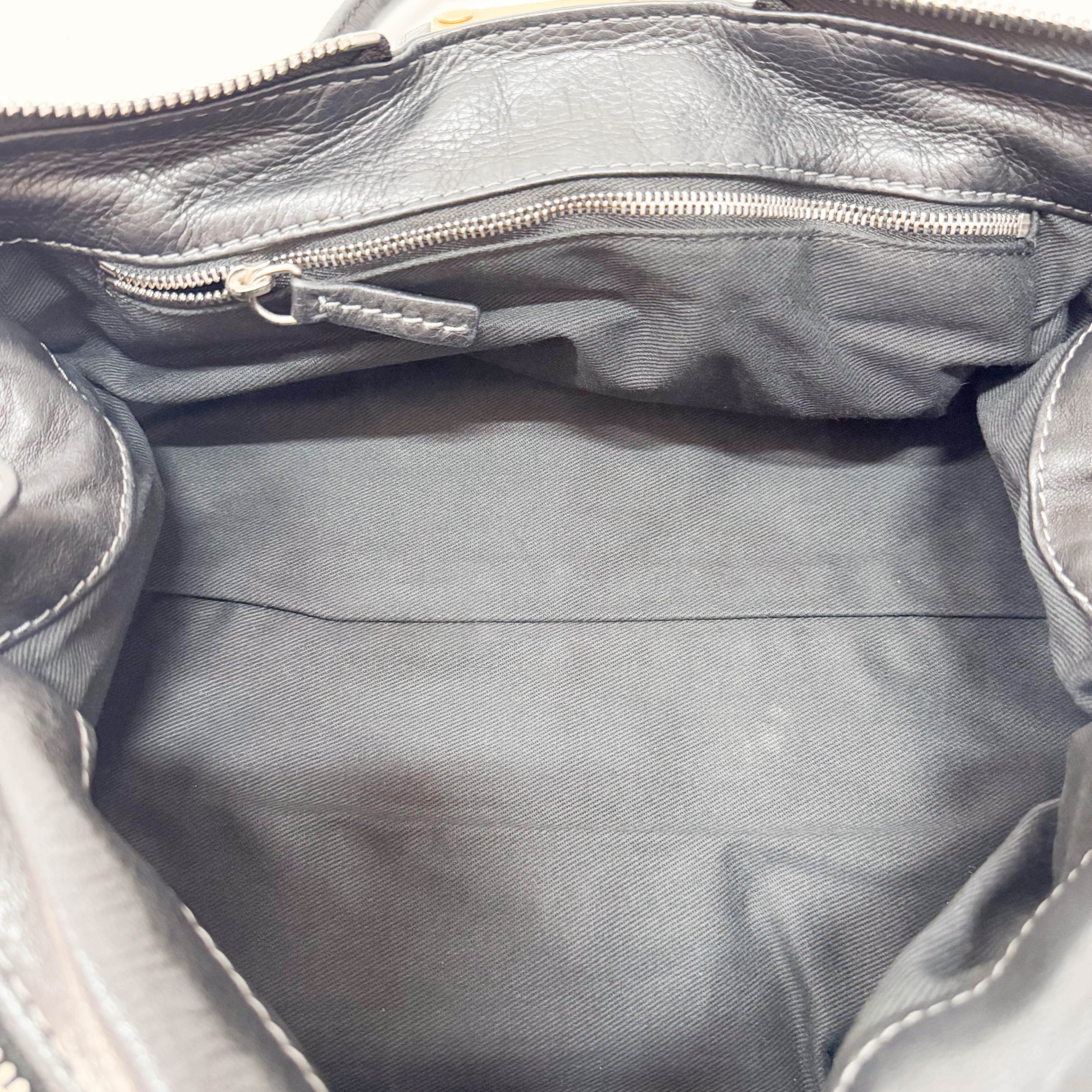 Paddington Black Leather Shoulder Bag