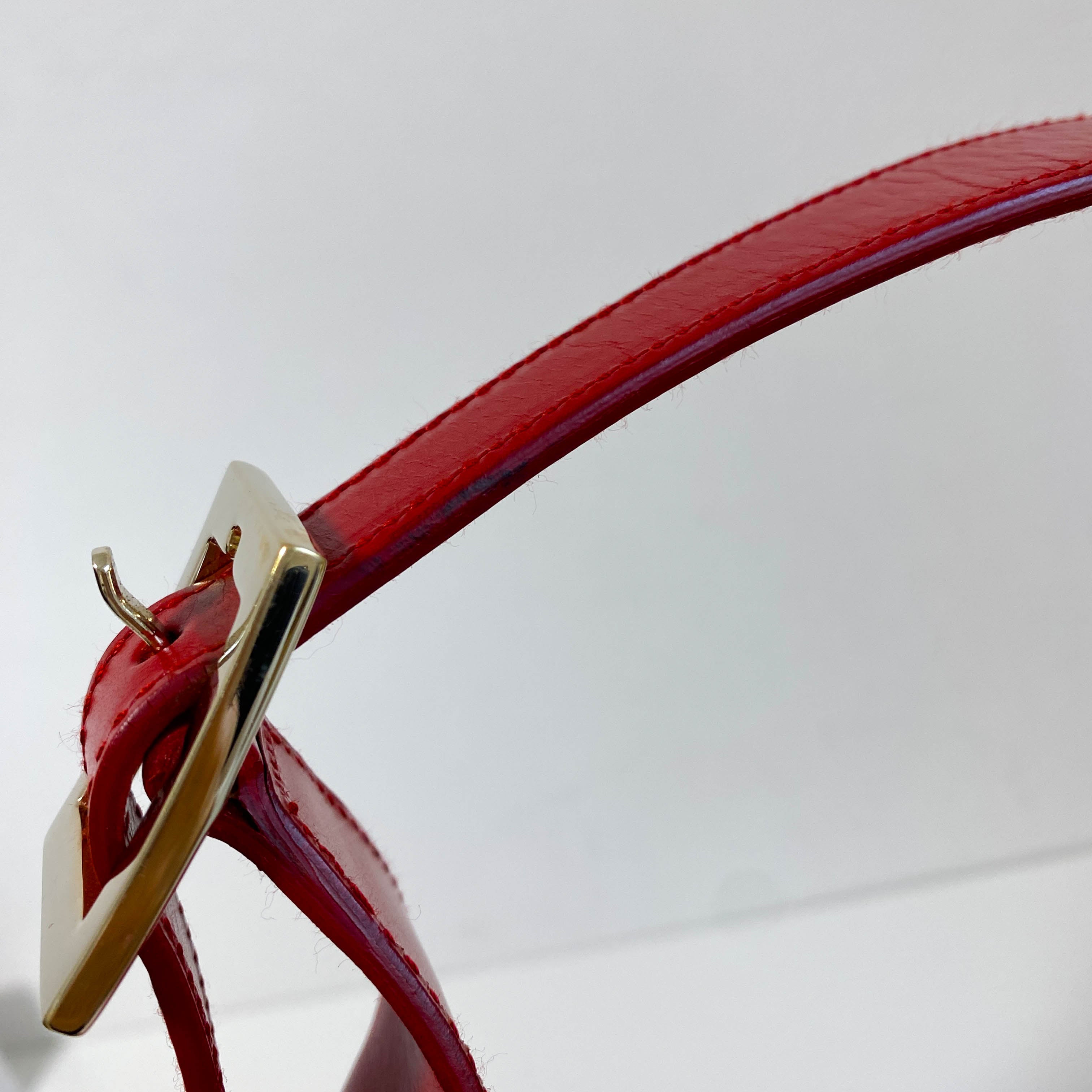 Jackie Red Leather Shoulder Bag