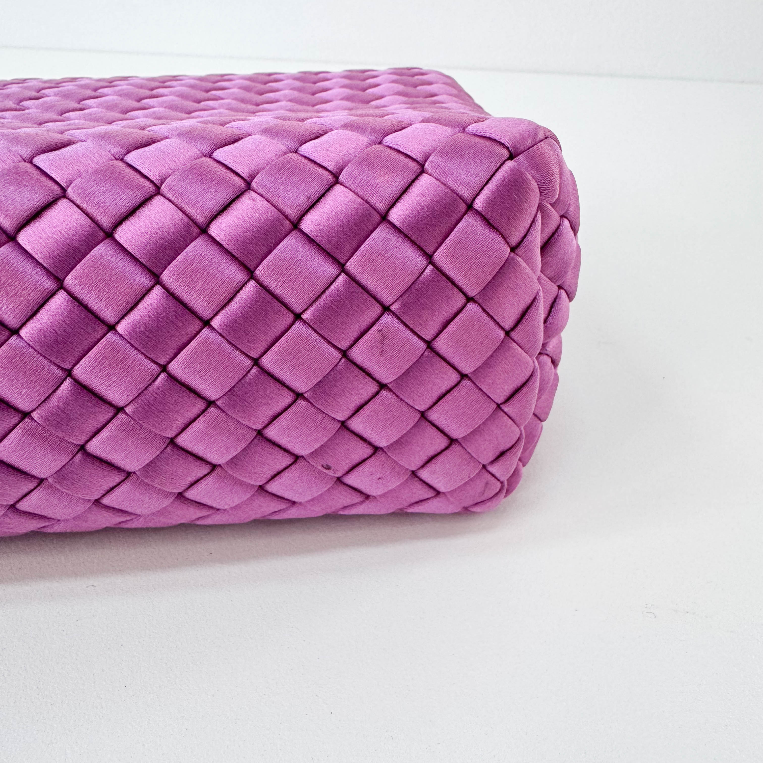 Purple Intrecciato Satin Bag