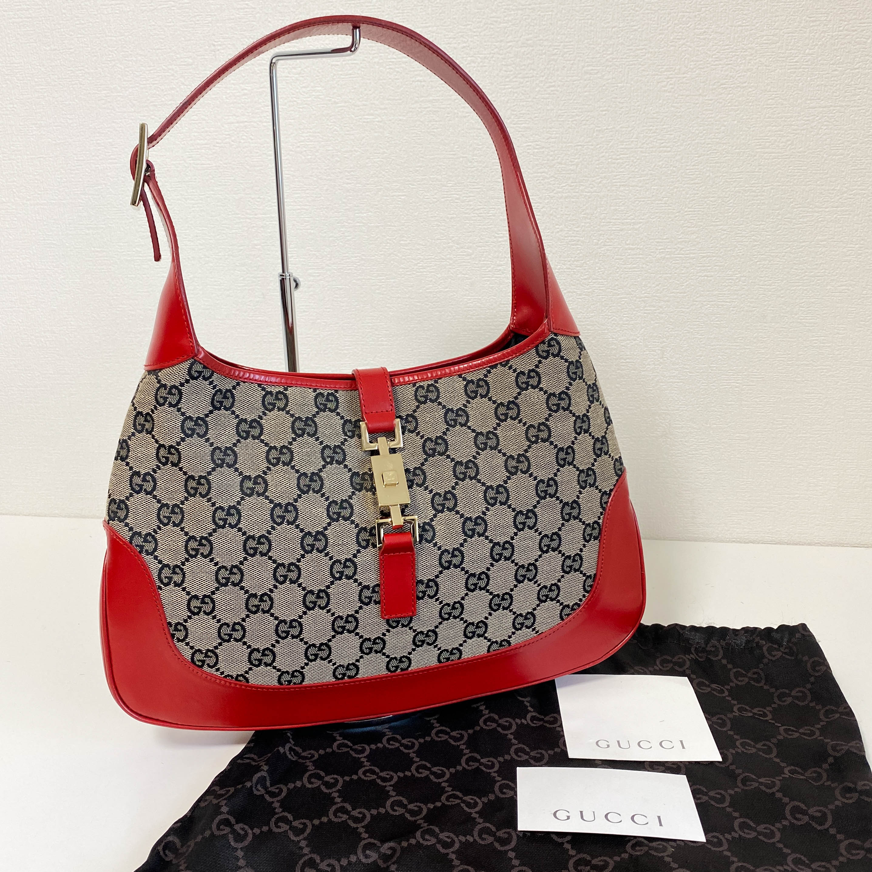 Jackie Red Leather Shoulder Bag