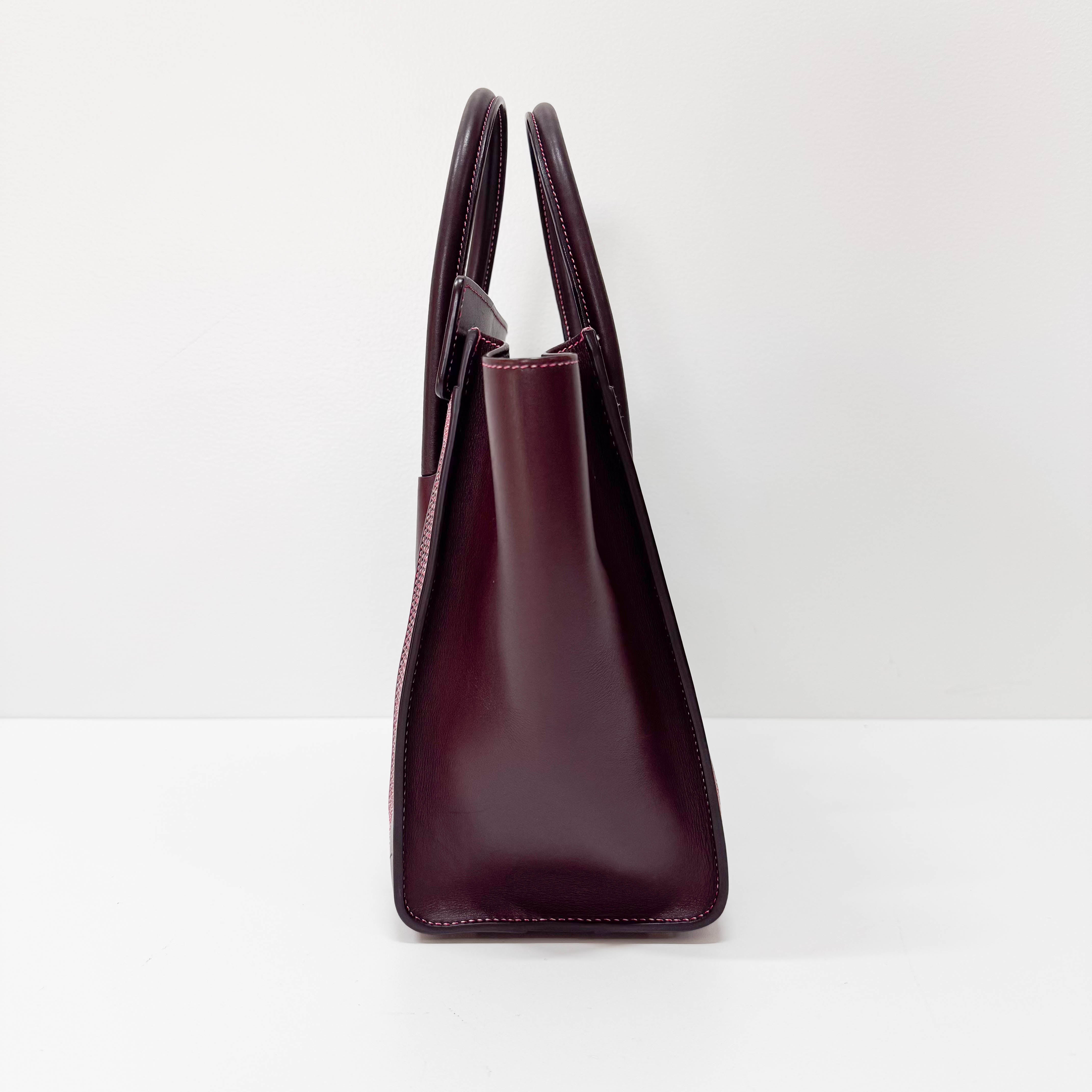 Luggage Micro Burgundy Leather Handbag