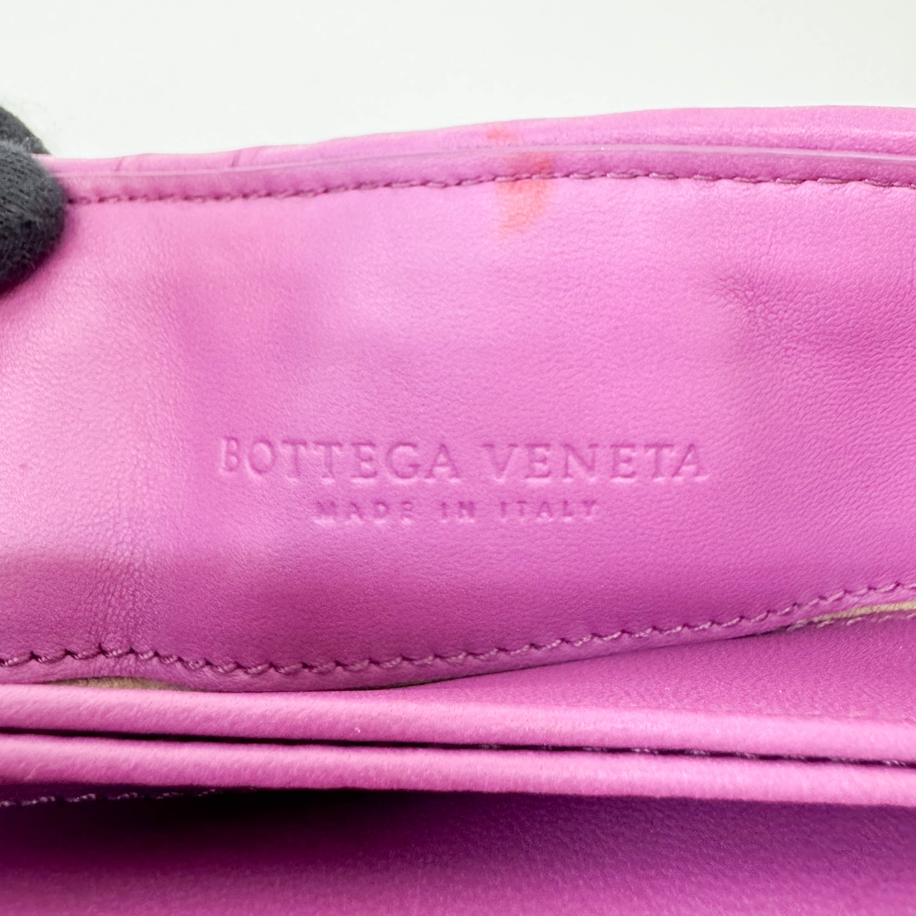Purple Intrecciato Satin Bag