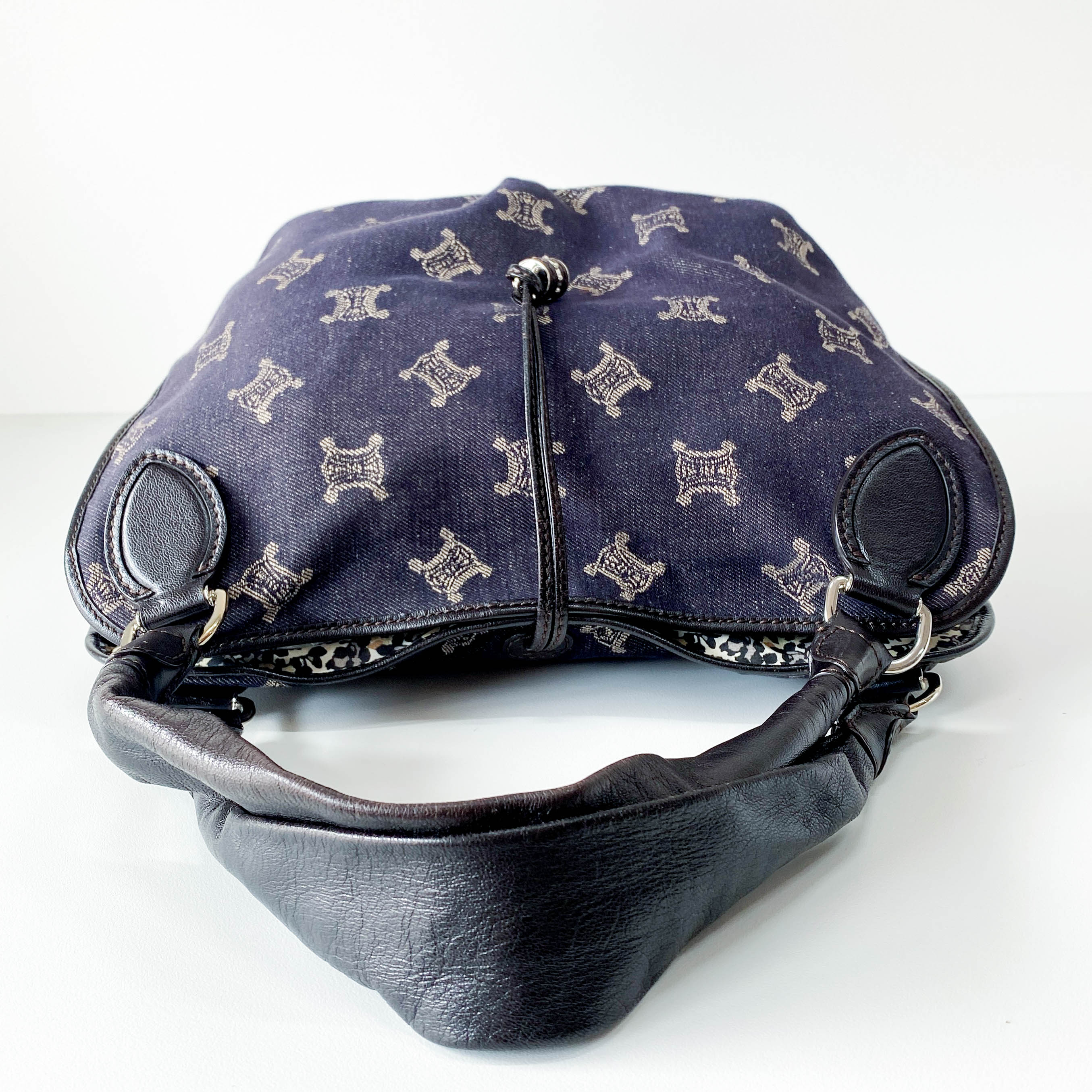 Macadam Triomphe Blue Denim Shoulder Bag