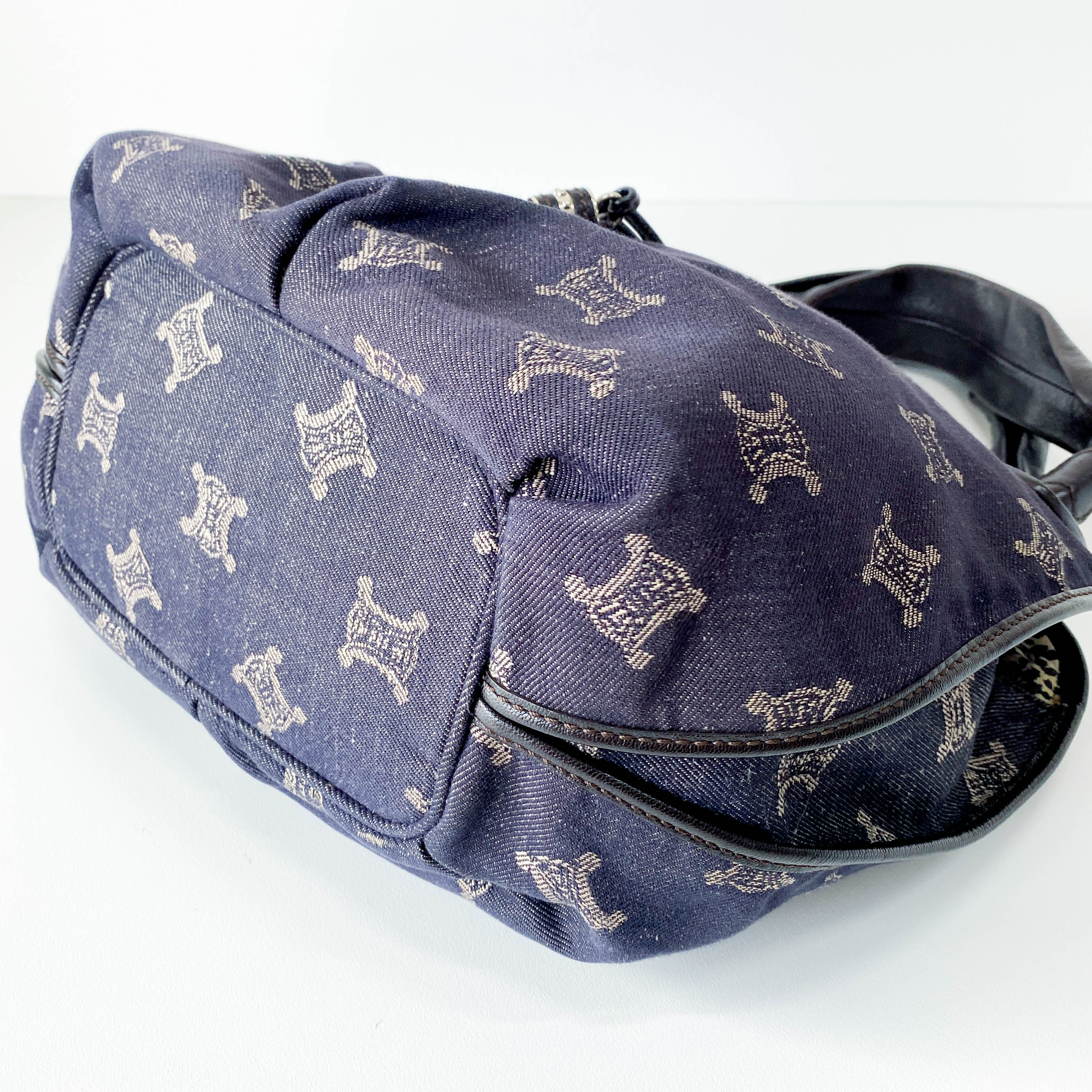 Macadam Triomphe Blue Denim Shoulder Bag