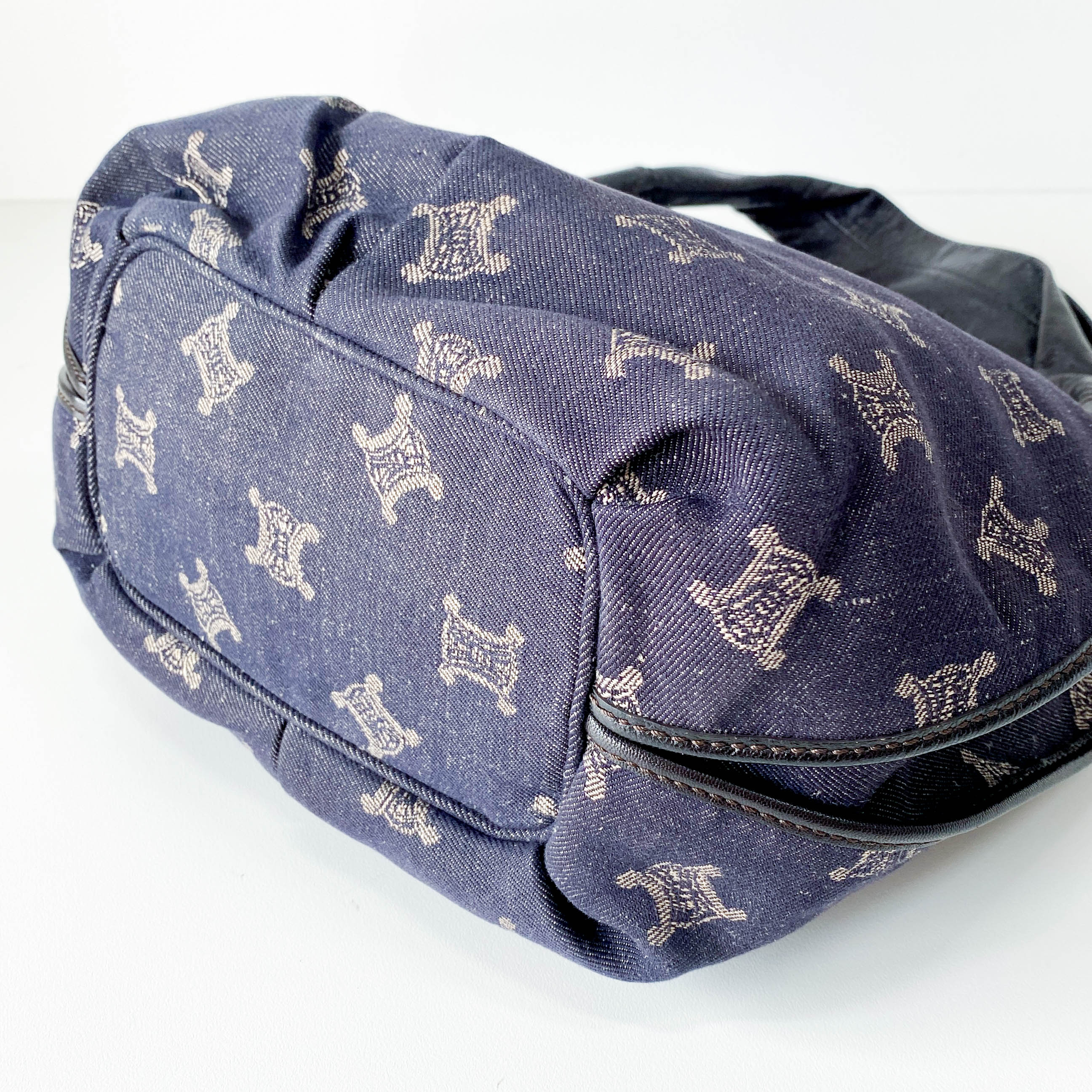 Macadam Triomphe Blue Denim Shoulder Bag