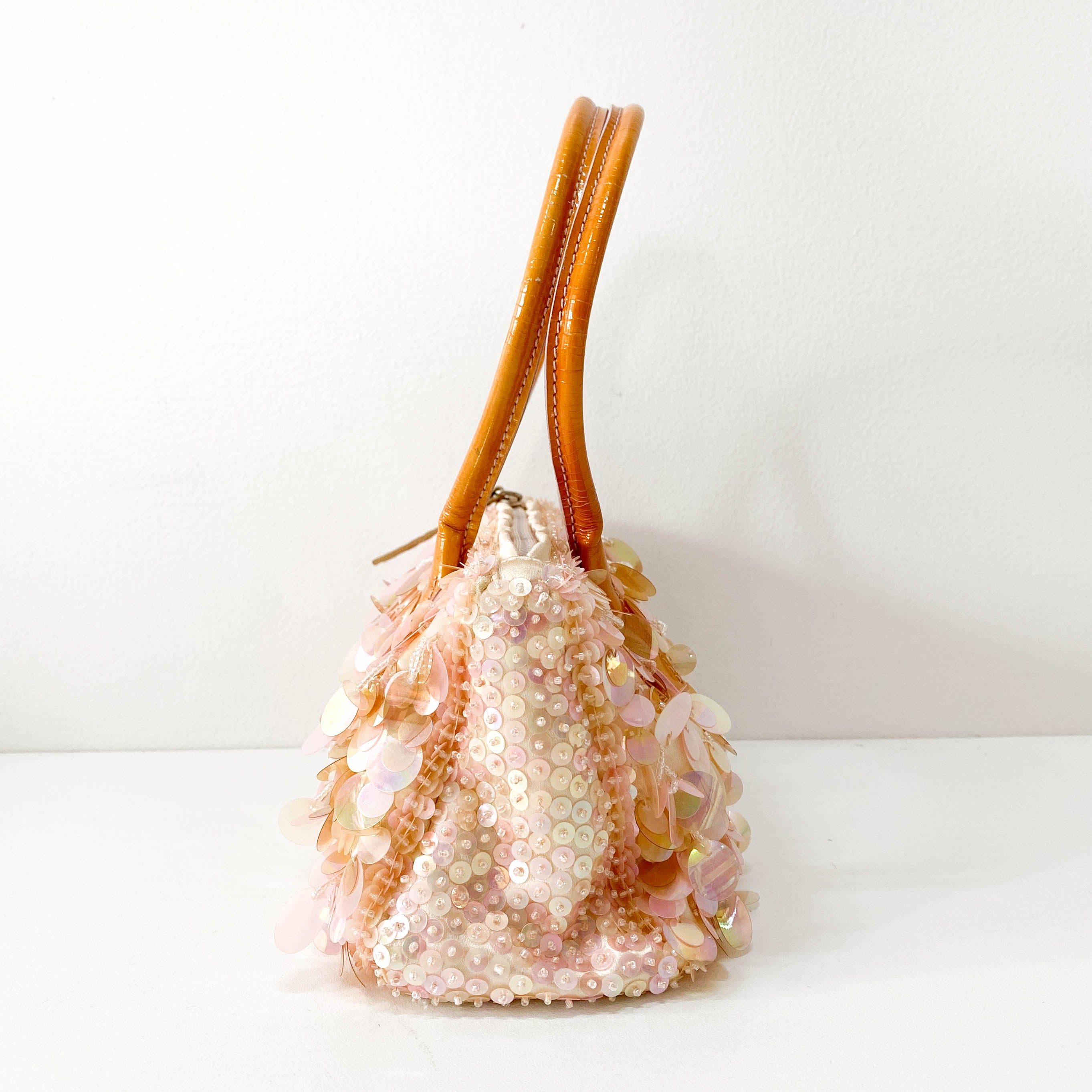 Limited Edition Pink Sequin and Satin Handbag