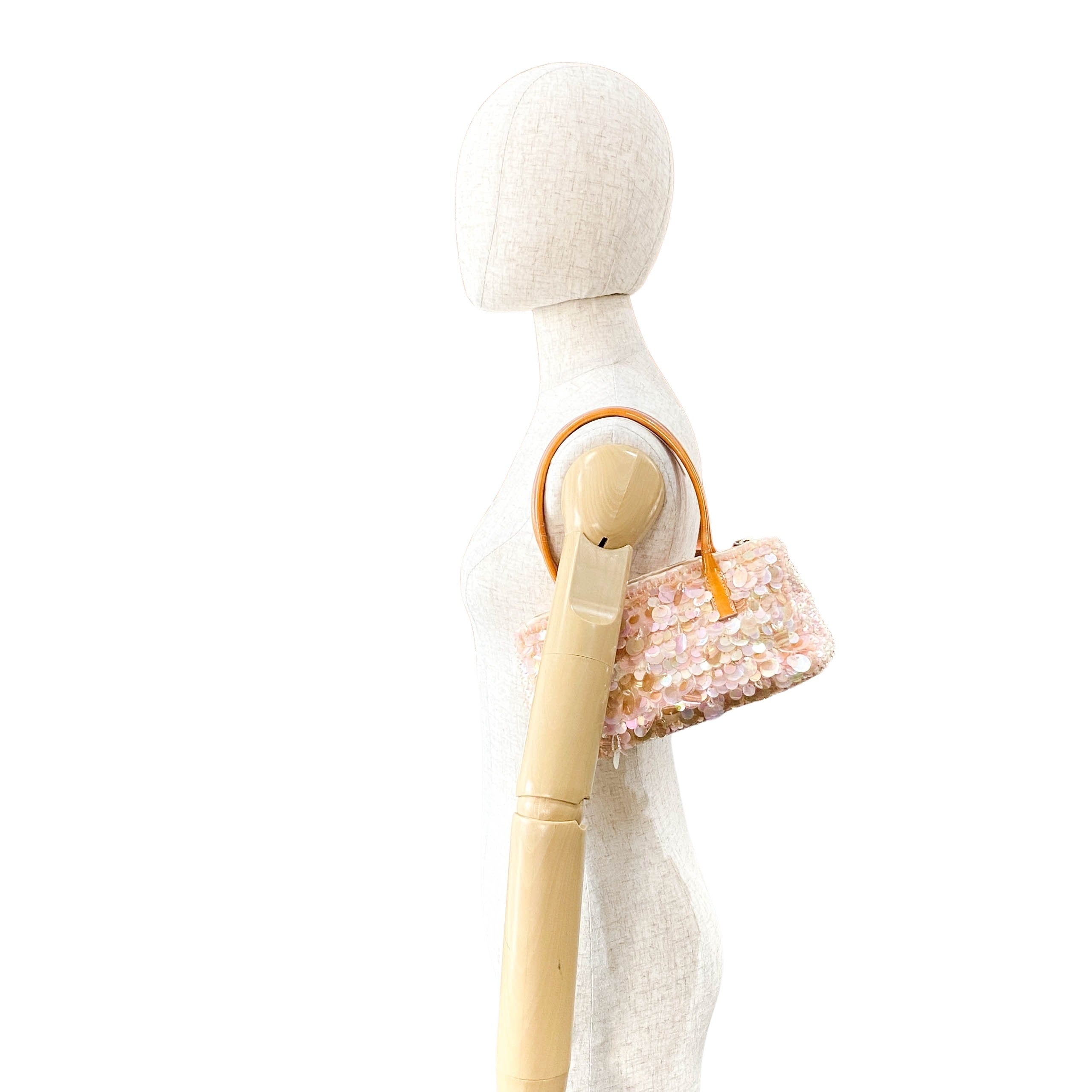 Limited Edition Pink Sequin and Satin Handbag