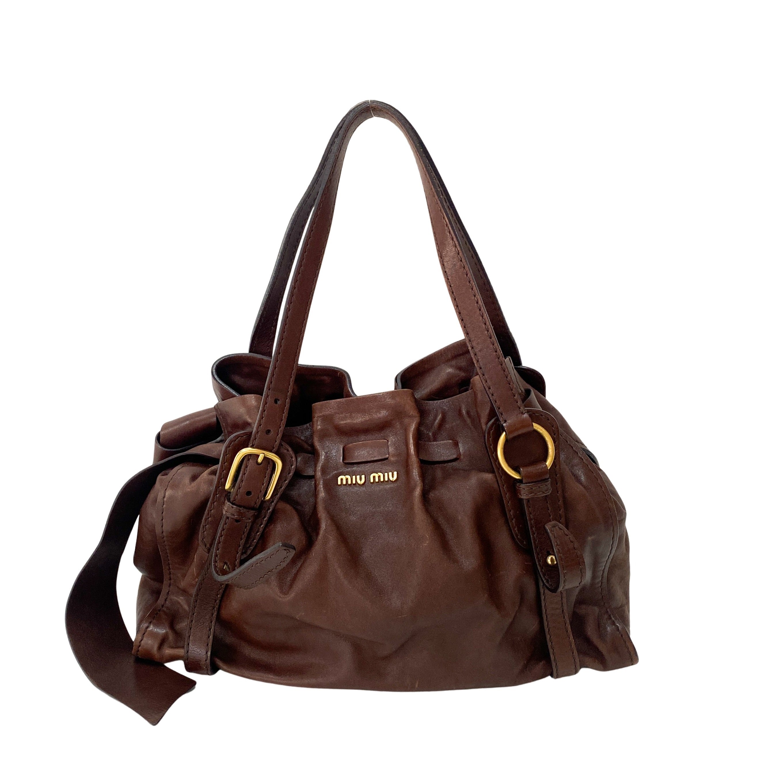 Brown Leather Shoulder Bag