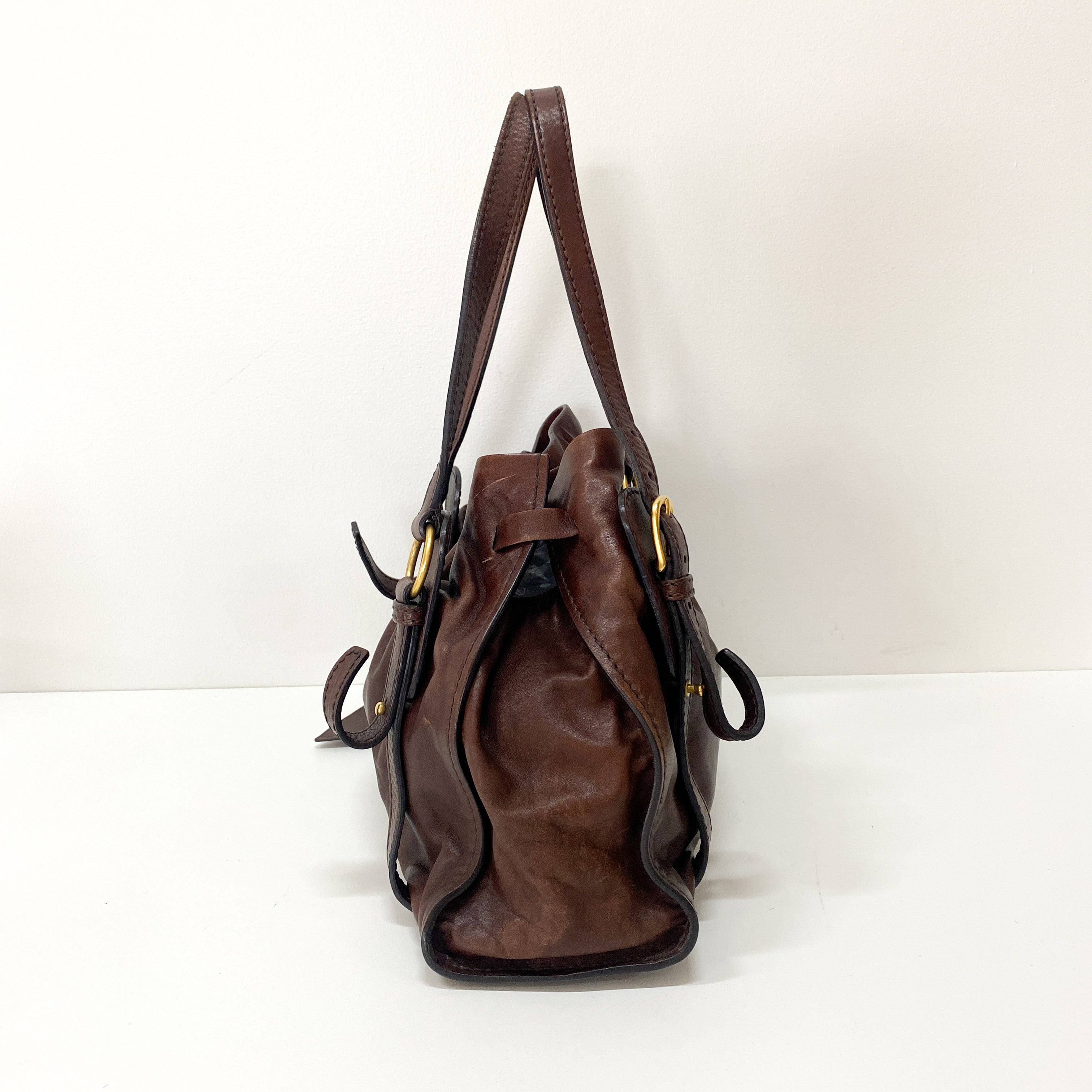 Brown Leather Shoulder Bag