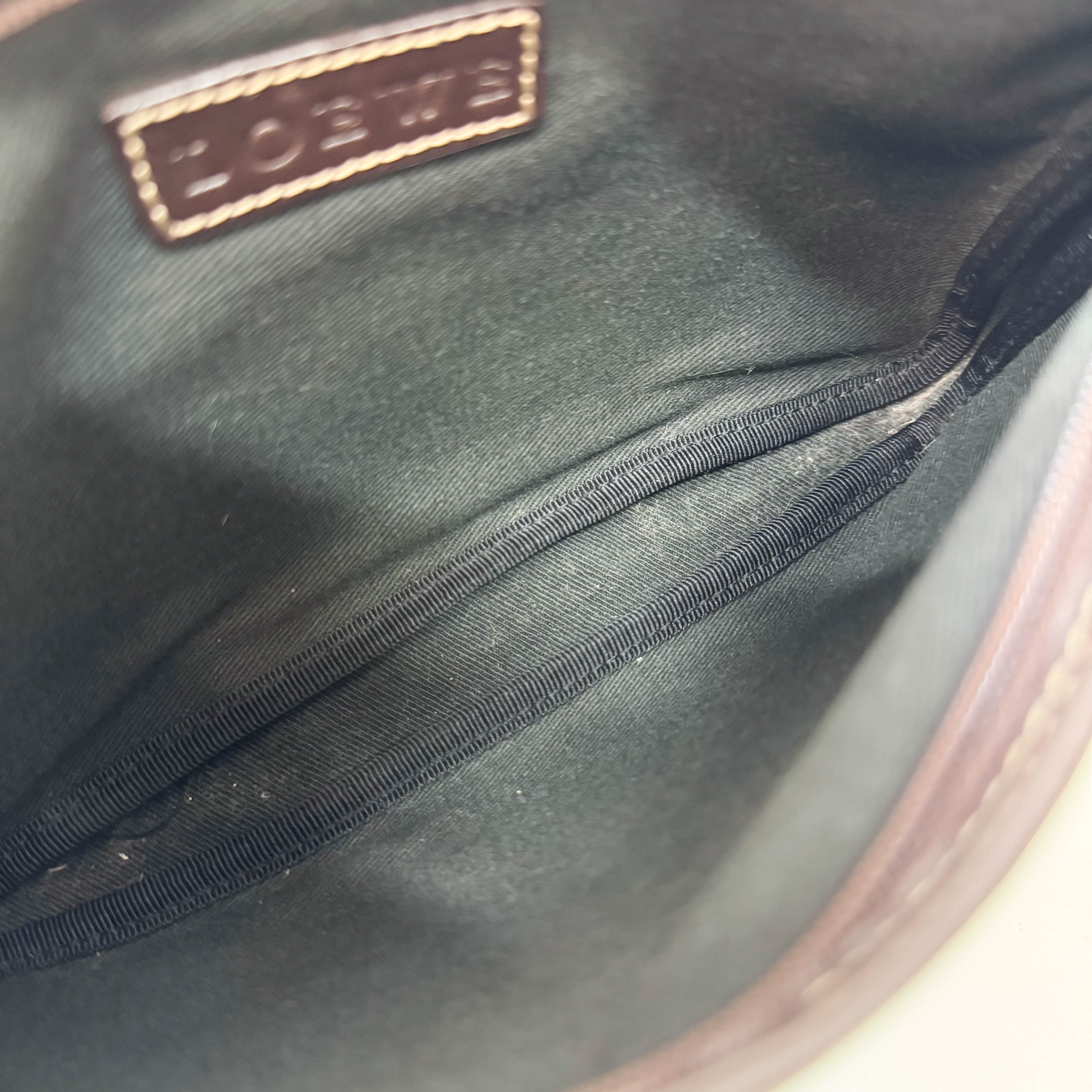 Blue Anagram Denim Shoulder Bag