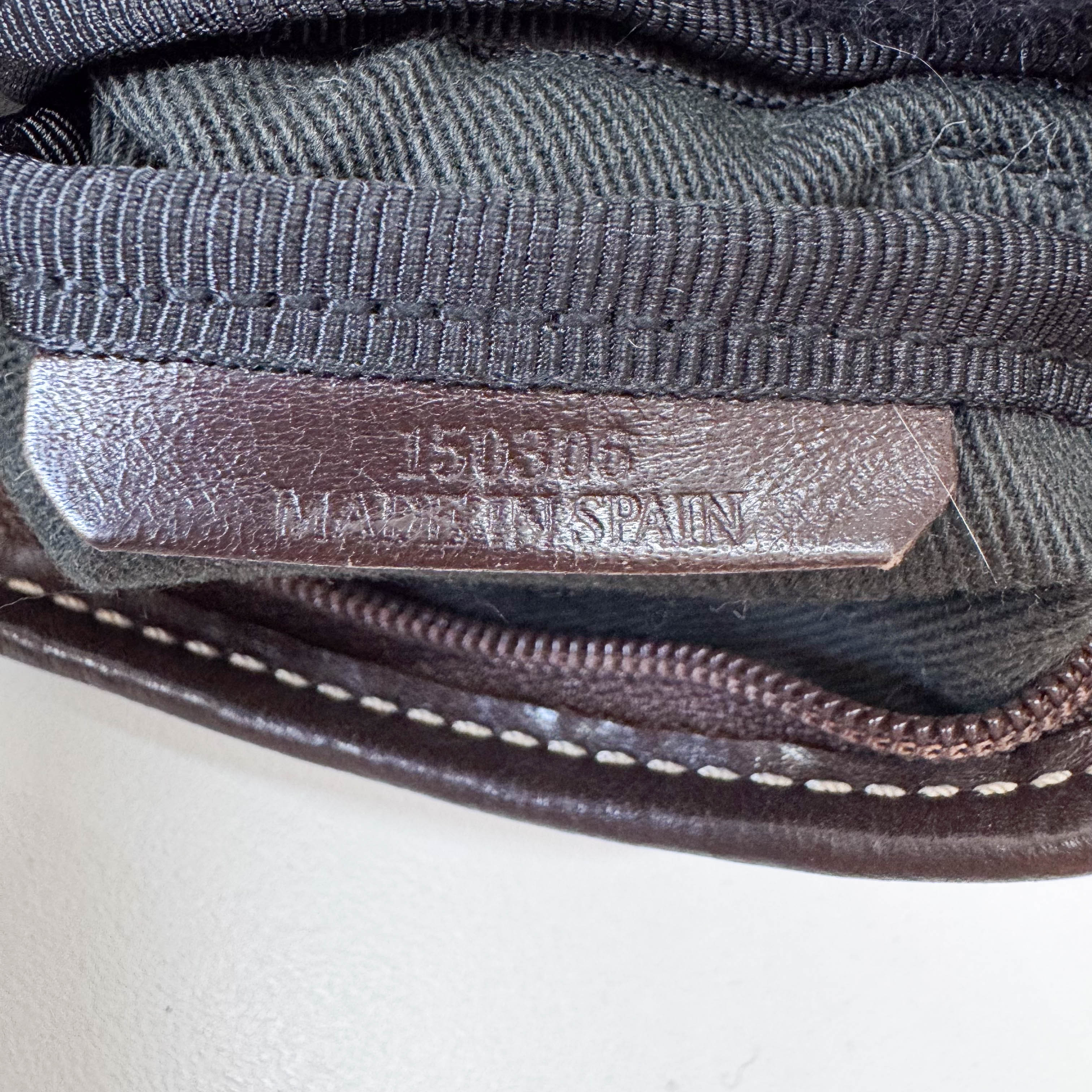 Blue Anagram Denim Shoulder Bag